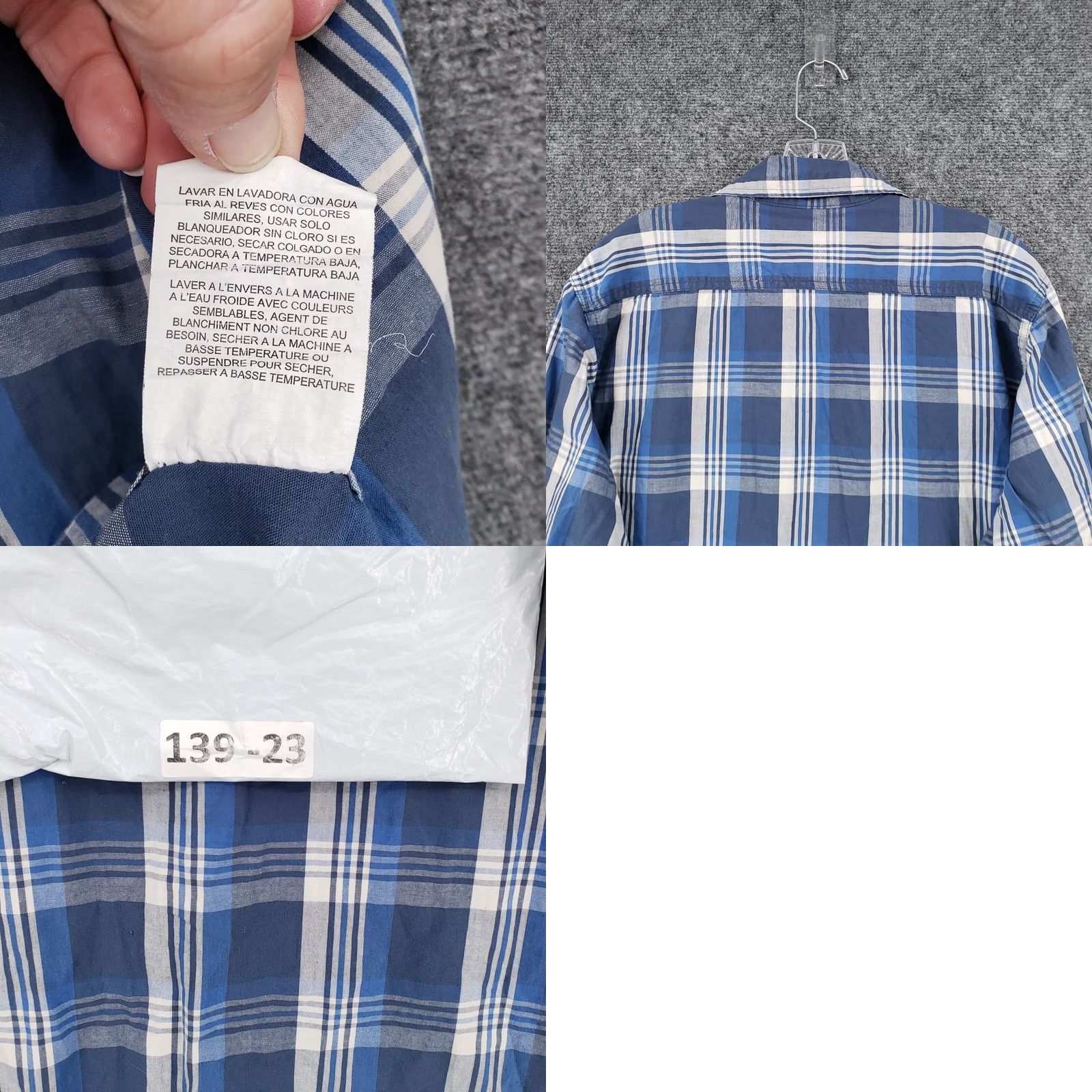 Wrangler Wrangler Jeans Co Shirt Mens Large L Blue Plaid Western Cowboy Rodeo Button Up Size US L / EU 52-54 / 3 - 8 Thumbnail