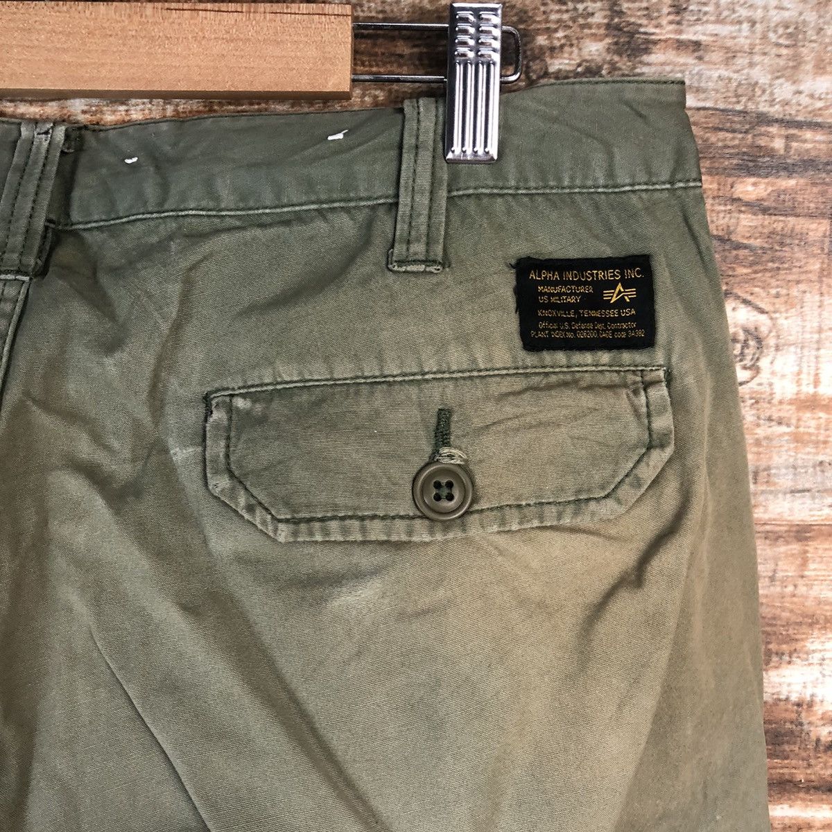 Alpha Industries × Japanese Brand DL Alpha Industries Green Cargo Multipocket Pants #C1231 Size US 31 - 19 Thumbnail