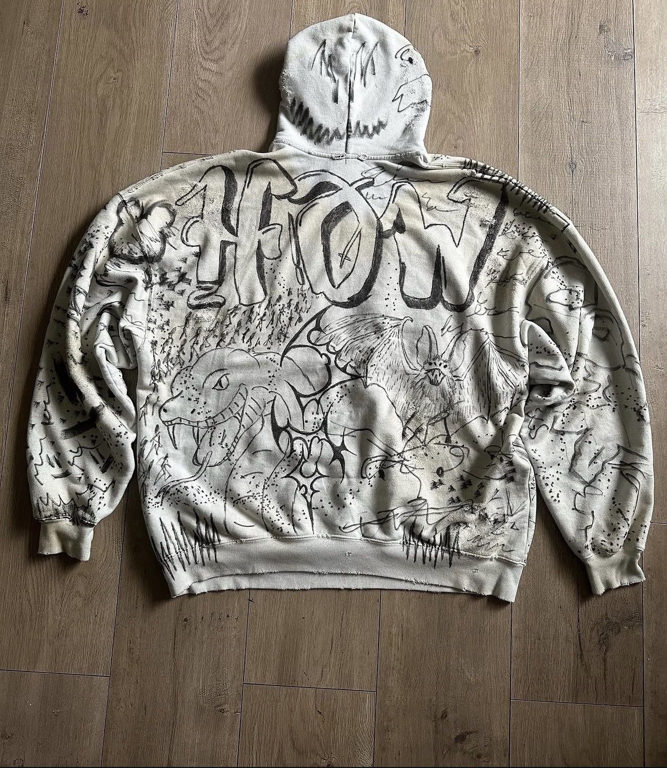 Balenciaga Balenciaga X HOWCOLE ends.rp CUSTOM 1OF1 Skater Hoodie Size US S / EU 44-46 / 1 - 2 Thumbnail