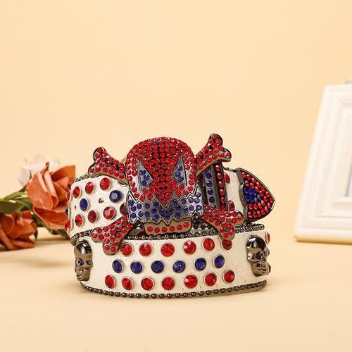 Designer Crazy Vintage Belt Riveted Belts Menswear Accessories Size ONE SIZE - 6 Thumbnail