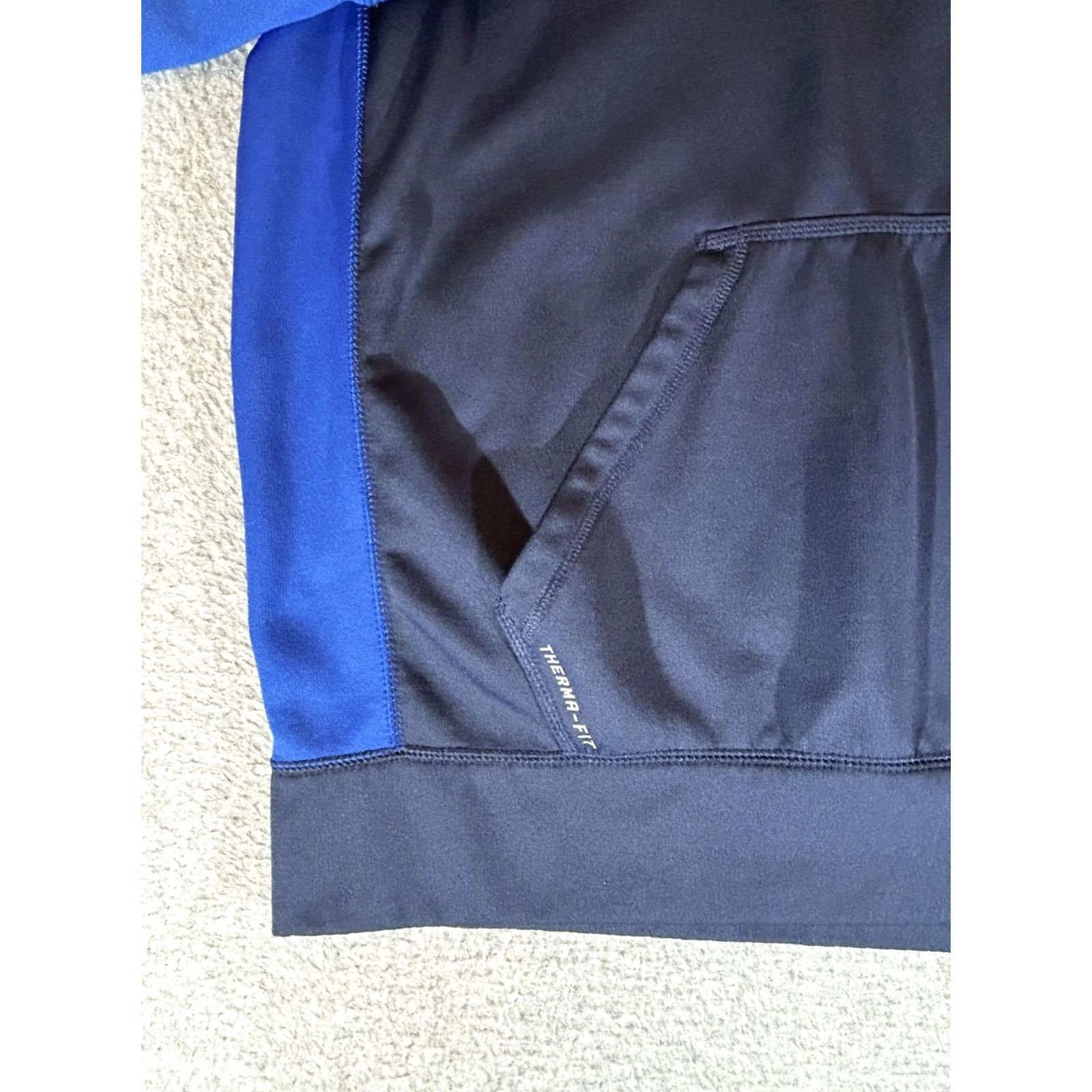Nike Nike Hoodie Mens Large Blue Therma-FIT Pullover Fleece Sweatshirt Swoosh Logo Size US L / EU 52-54 / 3 - 3 Thumbnail