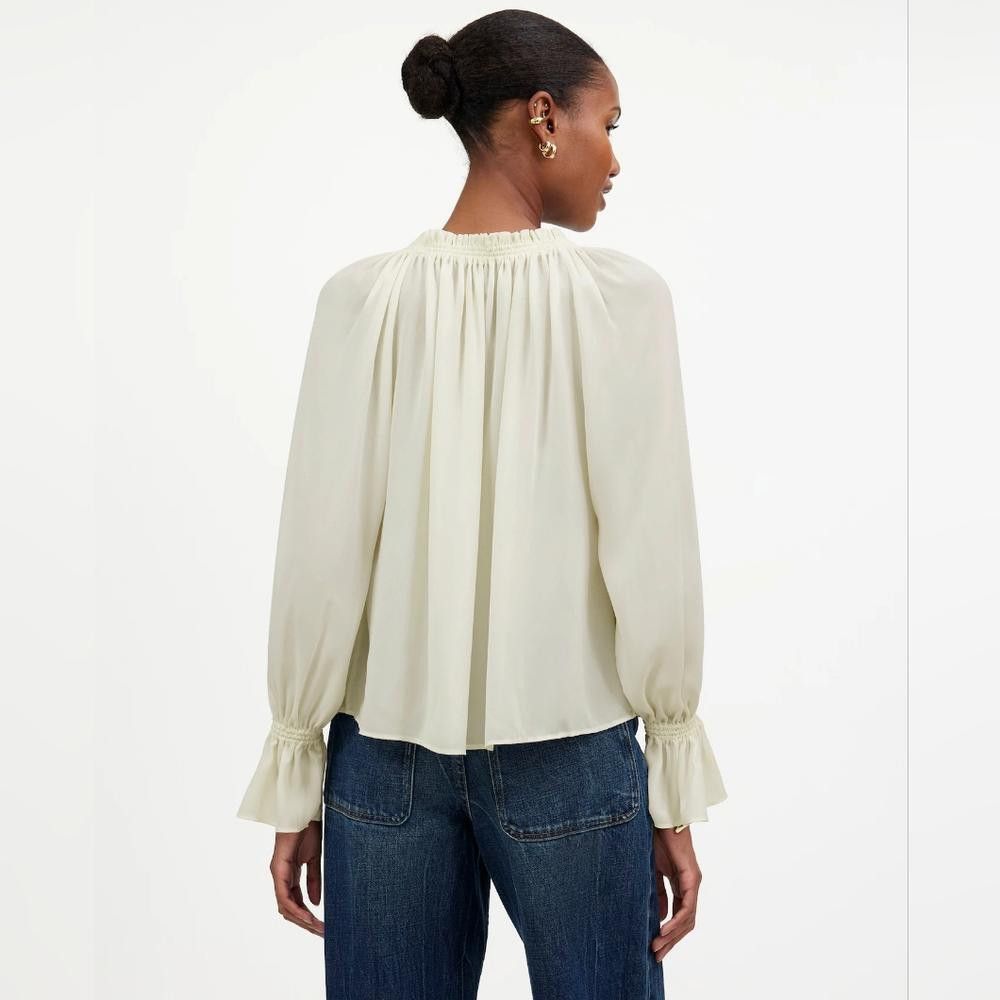 Madewell Madewell Long-Sleeve Tie-Neck Top Size S / US 4 / IT 40 - 9 Thumbnail