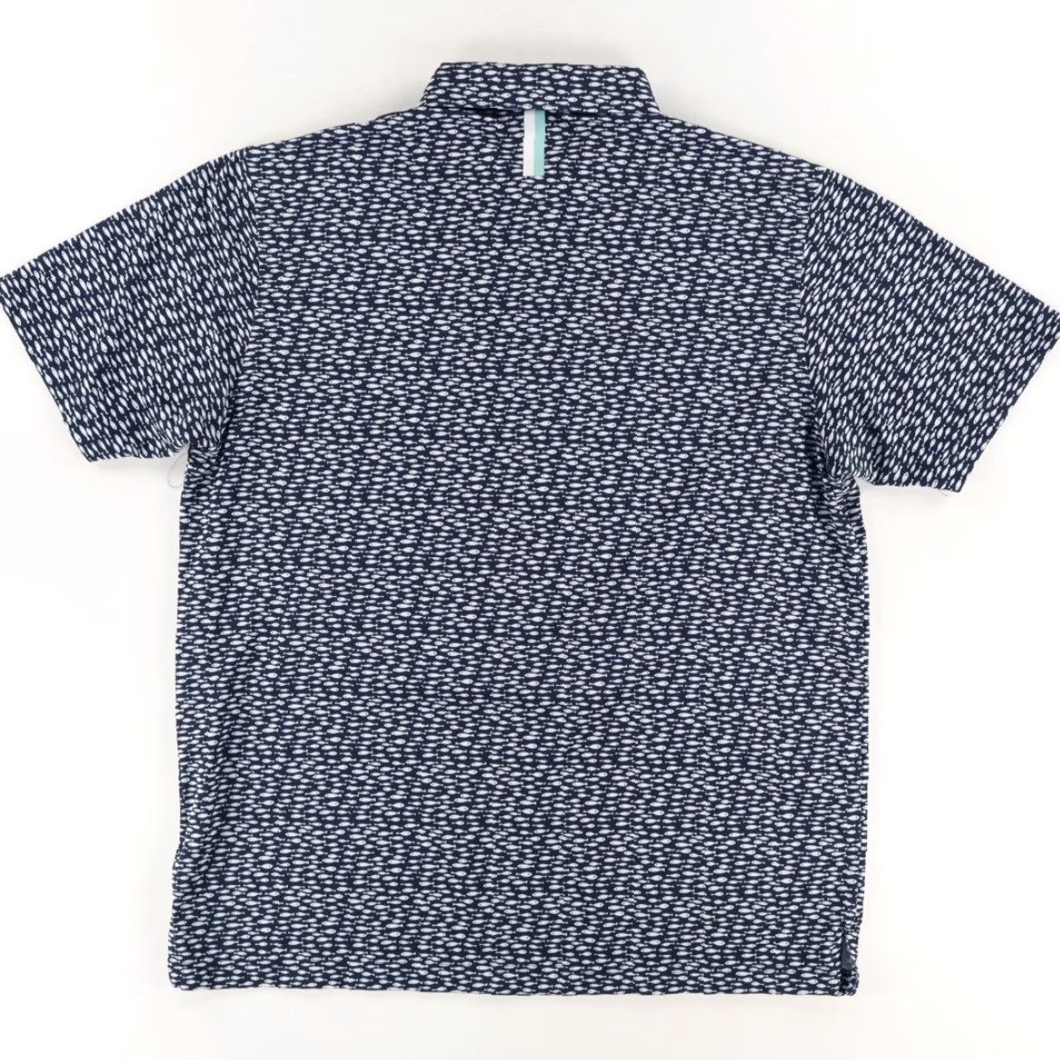 Vintage Rhoback Fish School Stretch Polyester Polo Shirt Navy Men's 2XL Size US XXL / EU 58 / 5 - 4 Thumbnail