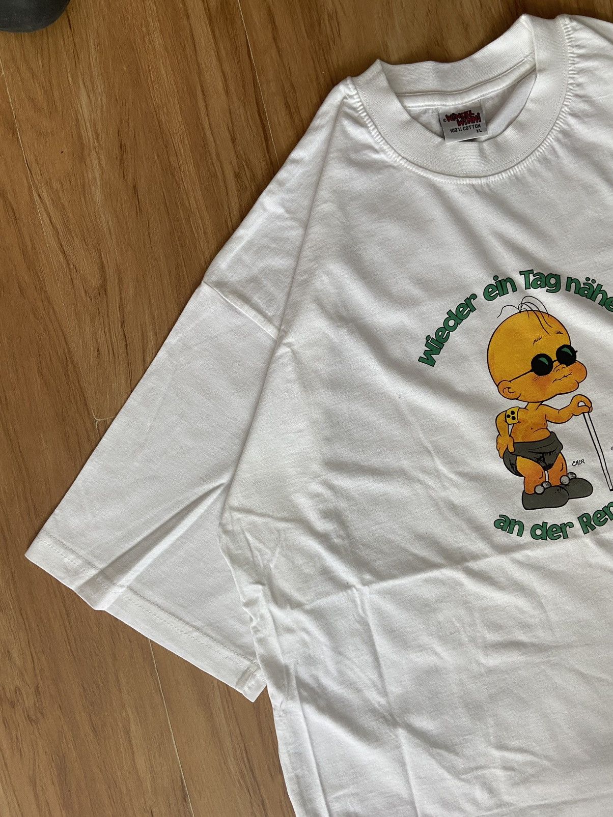 Other Vintage German T-Shirt “Wieder ein Tag näher an der Rente” Size US XL / EU 56 / 4 - 2 Thumbnail