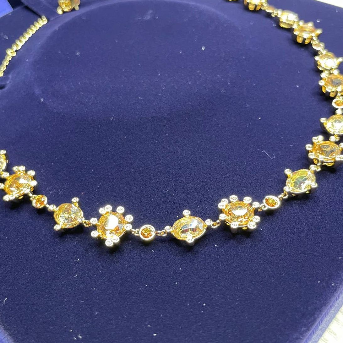 Swarovski Swarovski Olive All Round Necklace Multi Color Gold Plated Size ONE SIZE - 8 Thumbnail