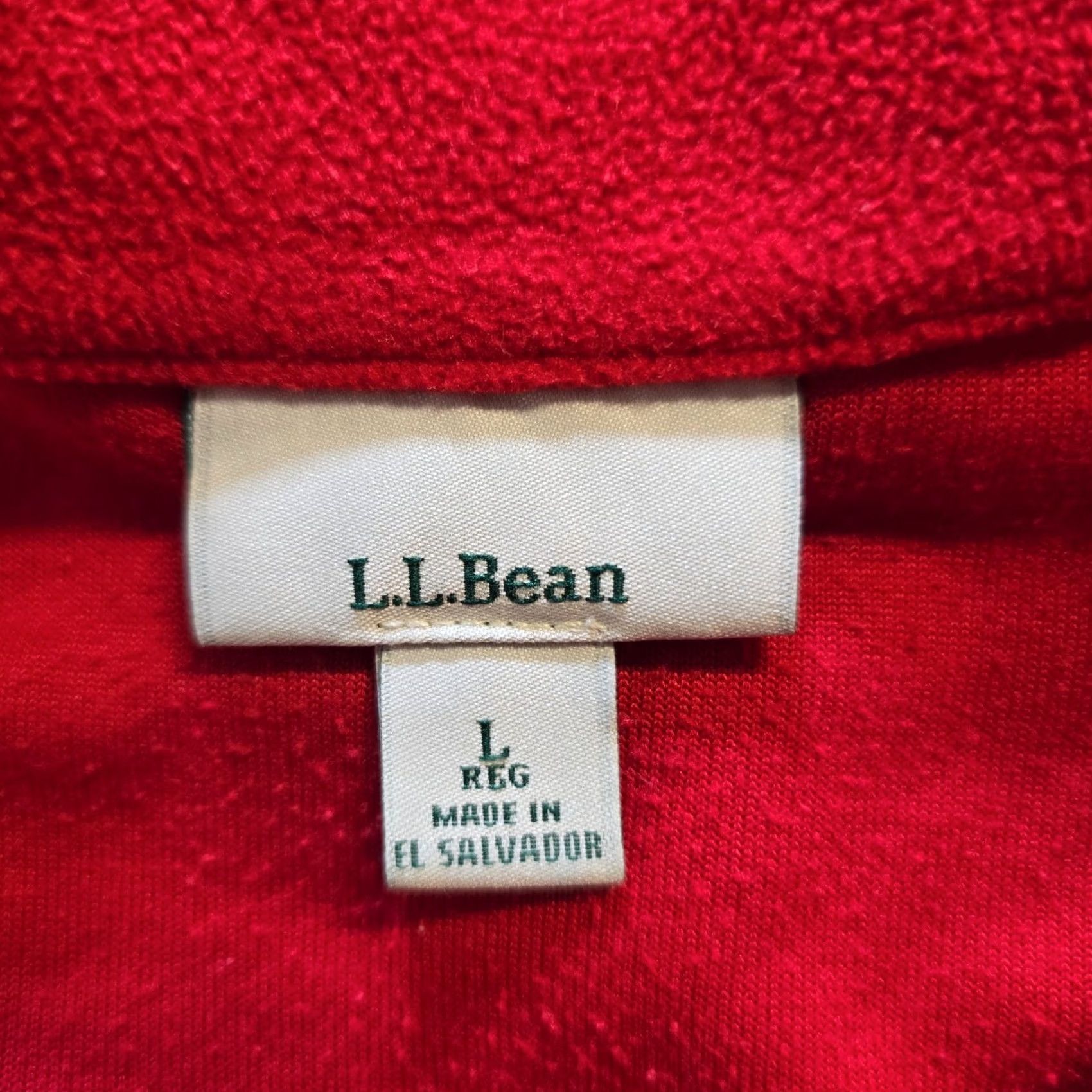 Vintage LL Bean Sweater Womens Size Large Red Fleece 1/4 Zip Long Sleeve Capsule Casual Size L / US 10 / IT 46 - 4 Thumbnail
