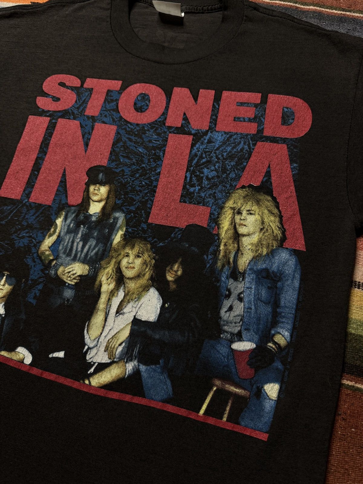 Band Tees × Guns N' Roses × Vintage Vintage 1989 Guns N' Roses Stoned in LA Band Tee Shirt Size US L / EU 52-54 / 3 - 3 Thumbnail