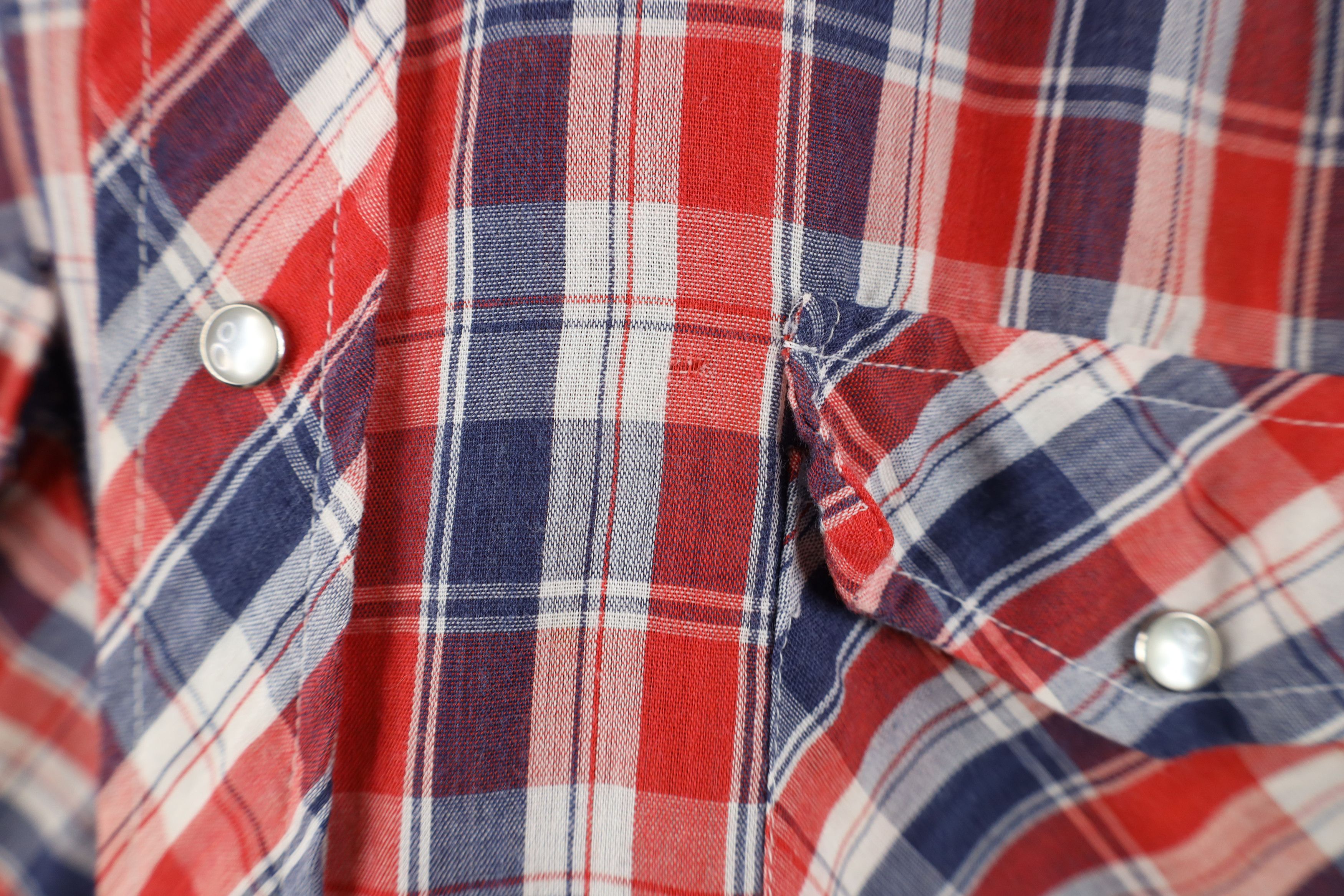Vintage Vintage 70s Streetwear Western Rodeo Snap Button Shirt Plaid Size US XL / EU 56 / 4 - 8 Thumbnail