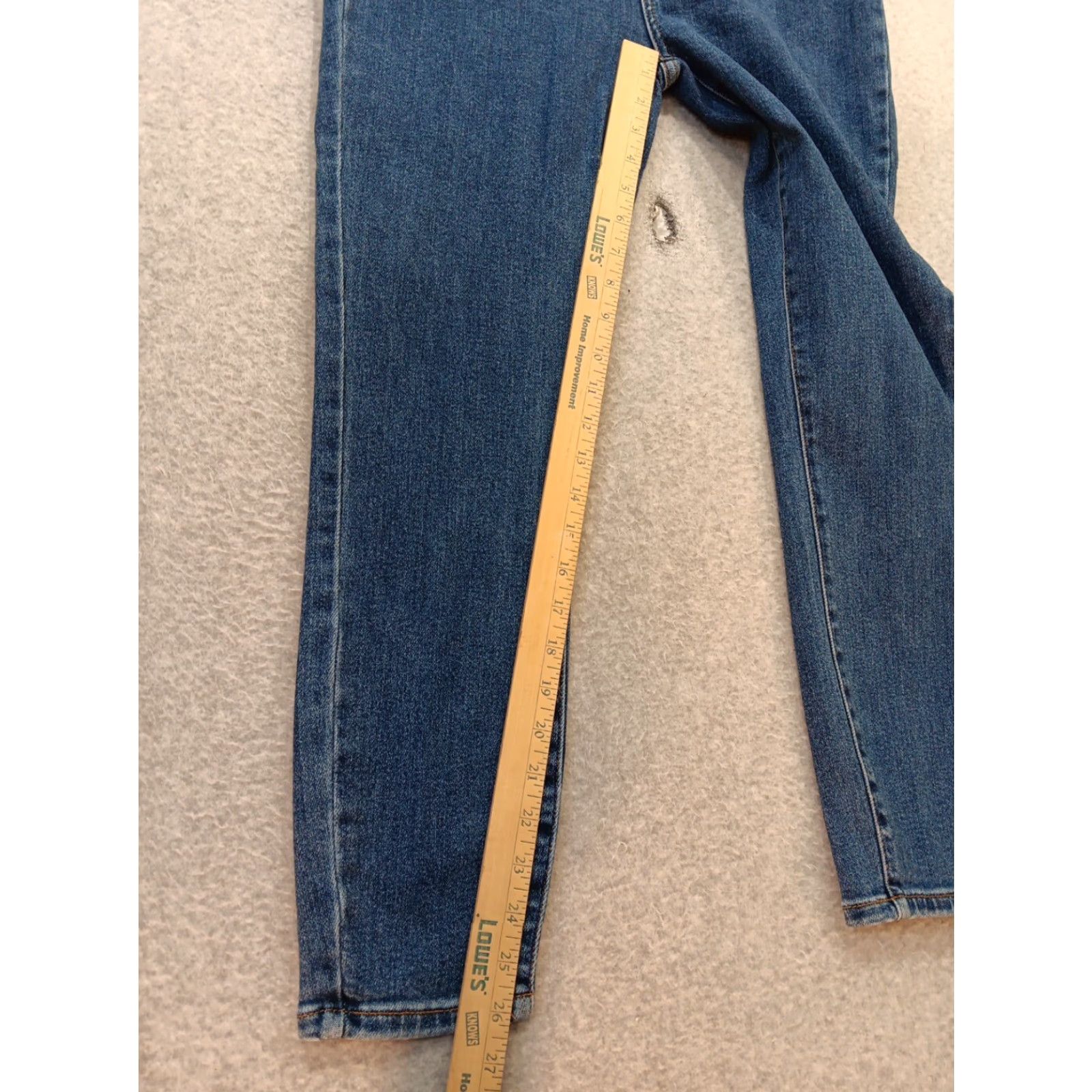 Vintage Judy Blue Jeans Skinny Fit High Rise Womens 31x27 Blue Denim Stretch 5-Pocket Zipper Button Jeans Size 24" / US 00 / IT 34 - 7 Thumbnail