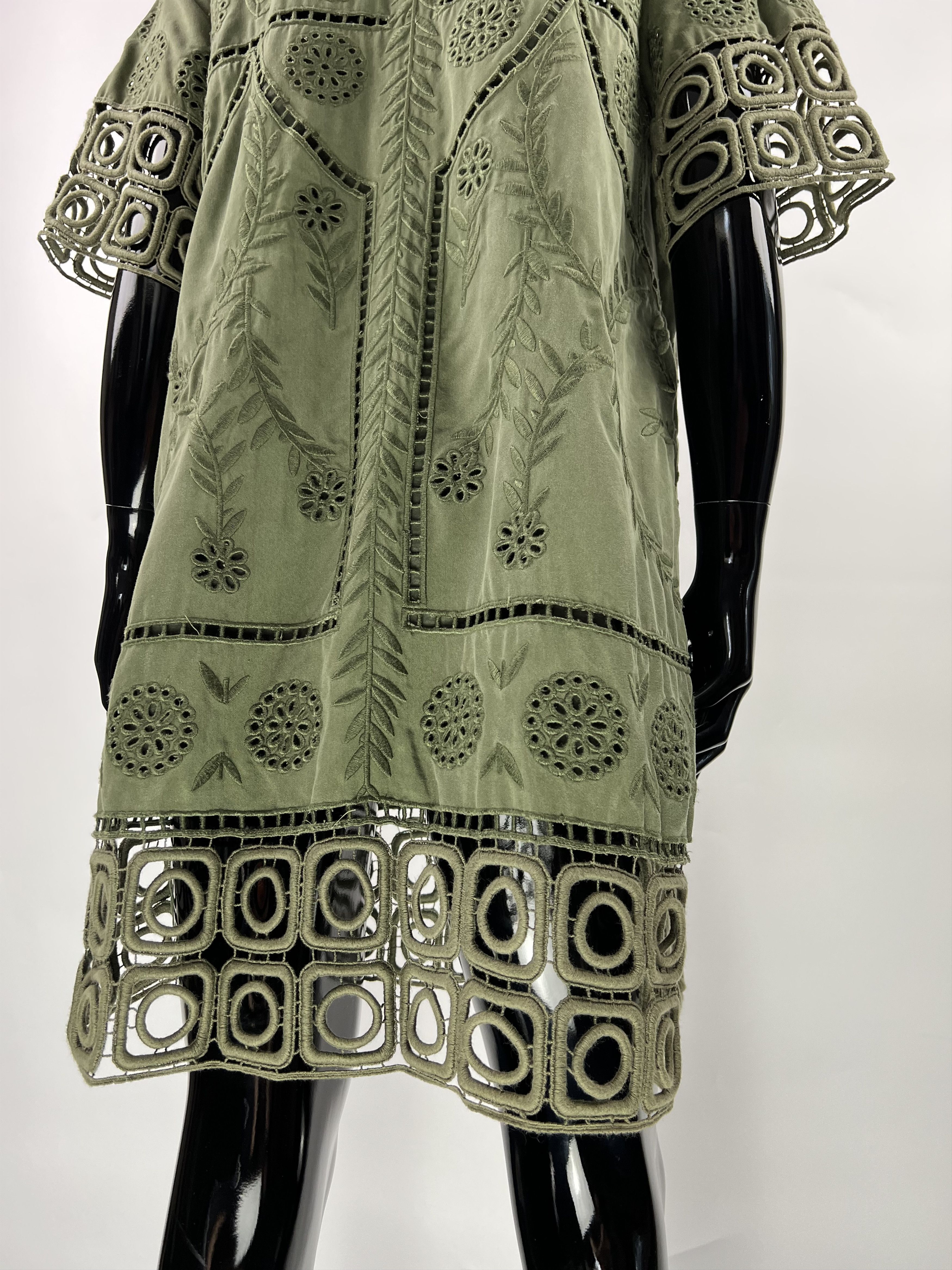 Sea New York Sea New York Green Embroidered Lace Dress Size 2 Size M / US 6-8 / IT 42-44 - 6 Thumbnail