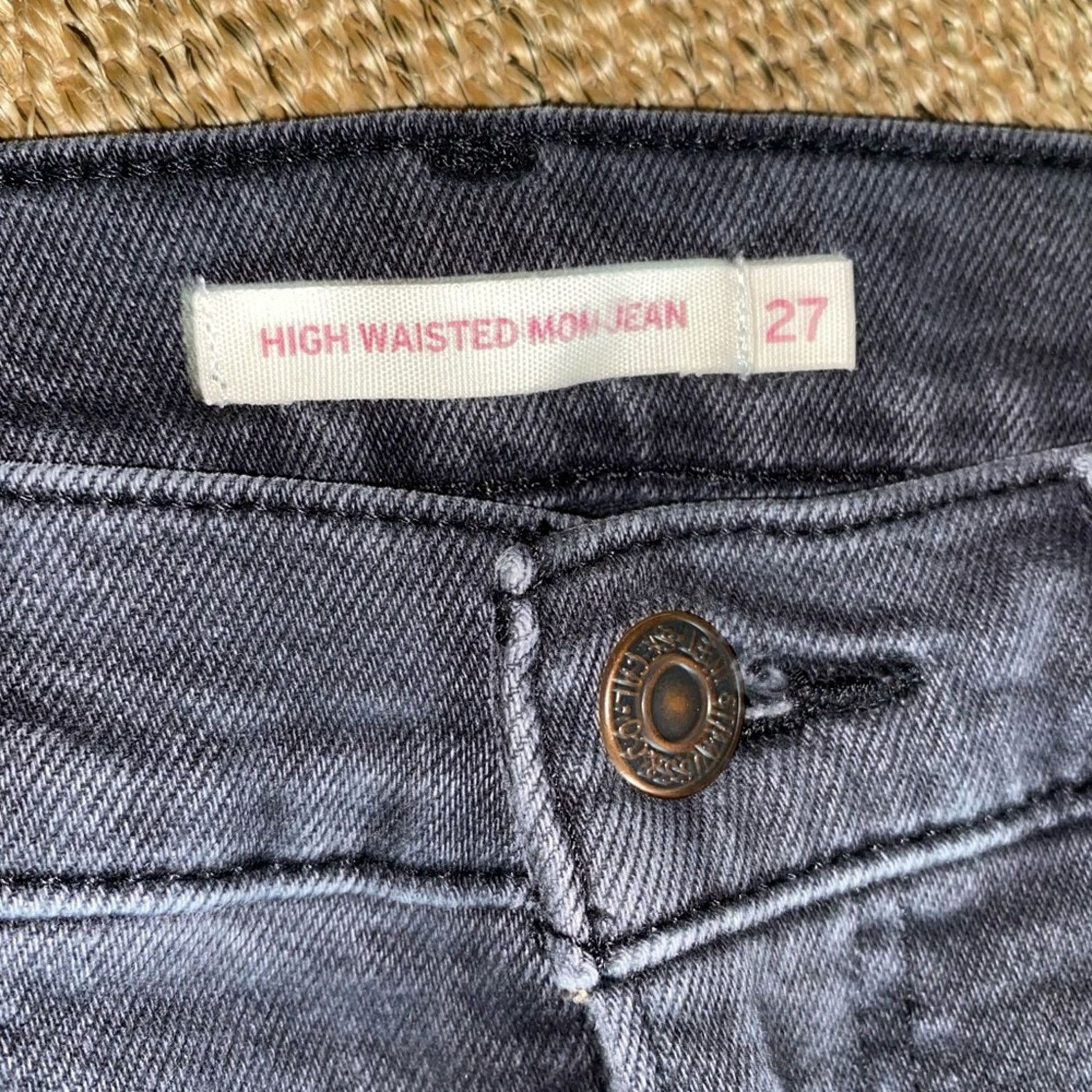 Levi's Levis Black High Rise Mom Jean waist 27 L 29 Size 27" / US 4 / IT 40 - 6 Thumbnail