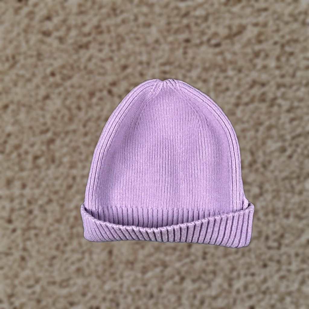 Vintage Time And Tru Beanie Toque Women One Size Purple Knit Polyester Blend Snow Winter Hat Size ONE SIZE - 1 Thumbnail