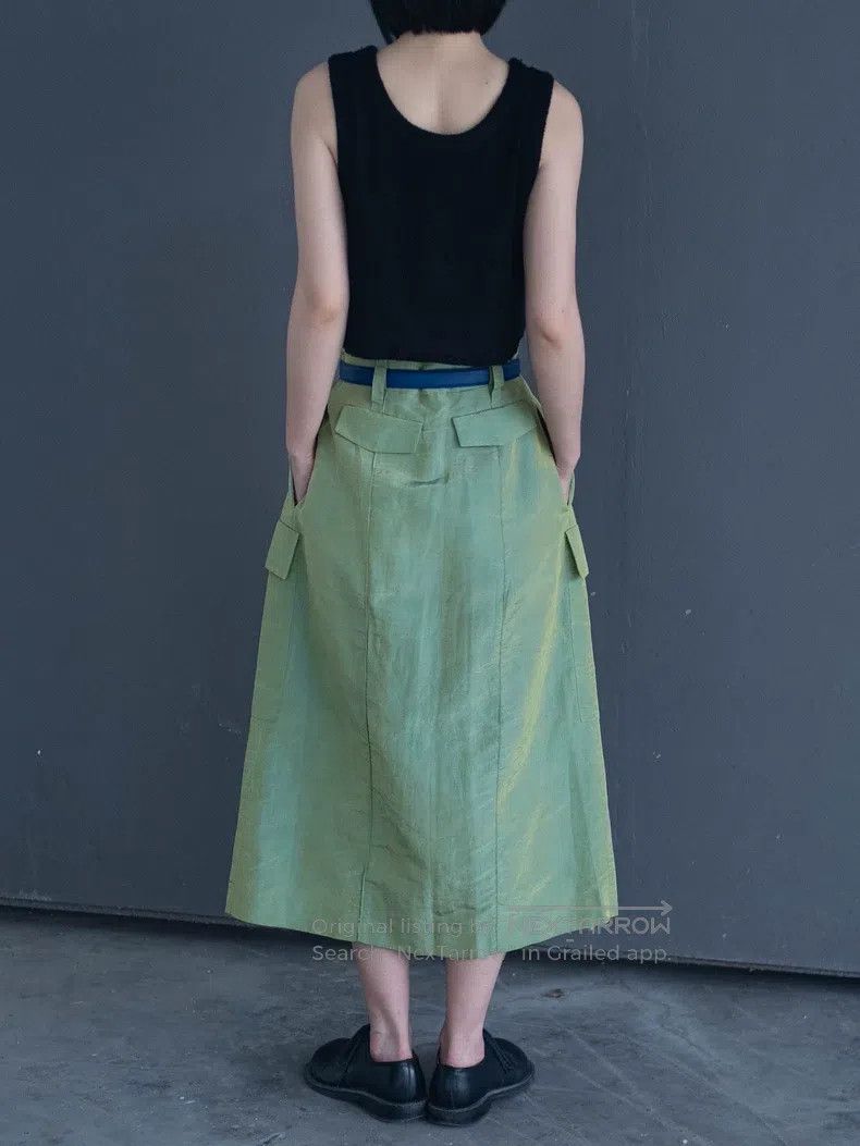 Kenzo Kenzo Ivory color glossy linen and silk skirt Size 25" / US 0 / IT 36 - 6 Thumbnail