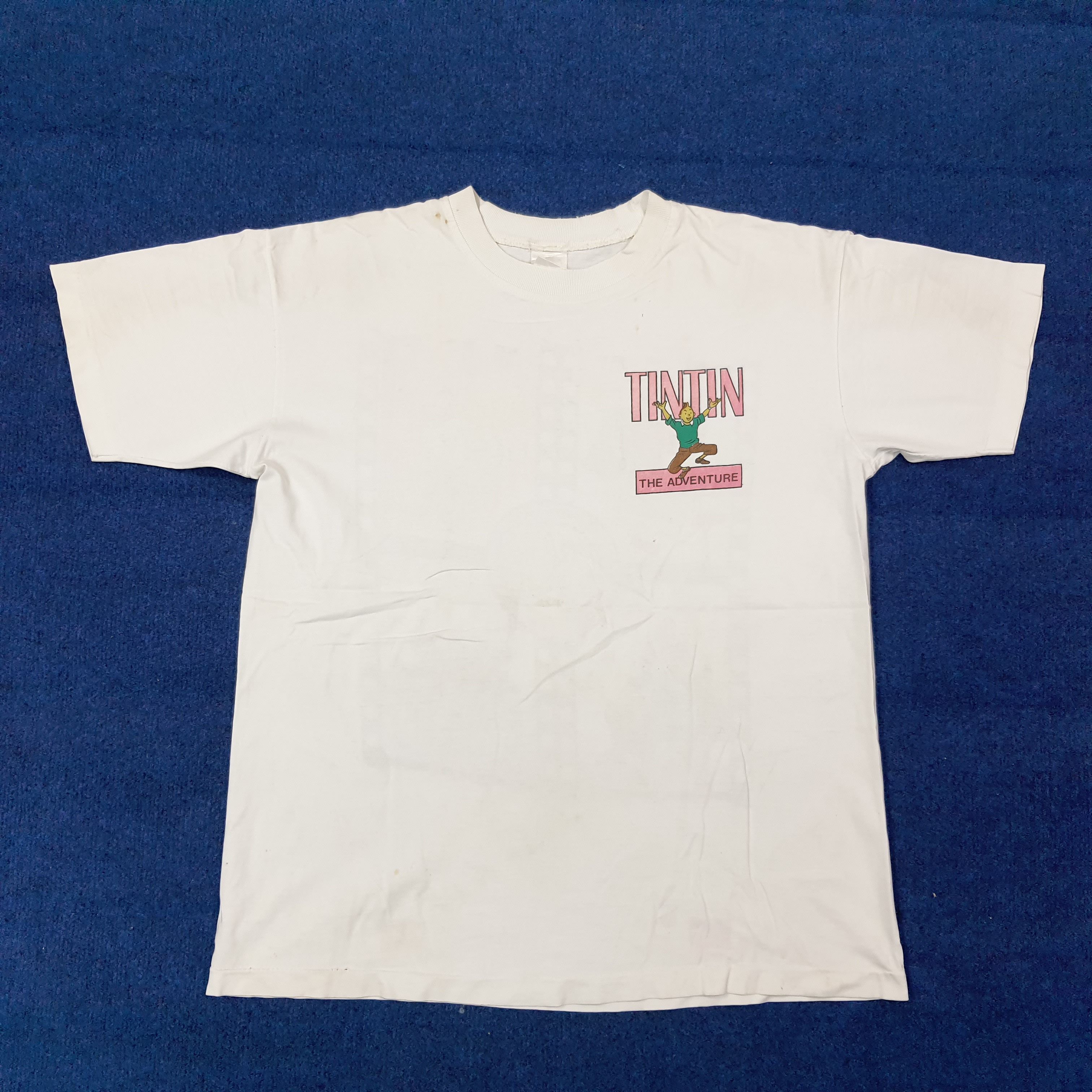 Vintage Vintage Adventure of Tintin Tshirt C267N50 Size US L / EU 52-54 / 3 - 3 Thumbnail