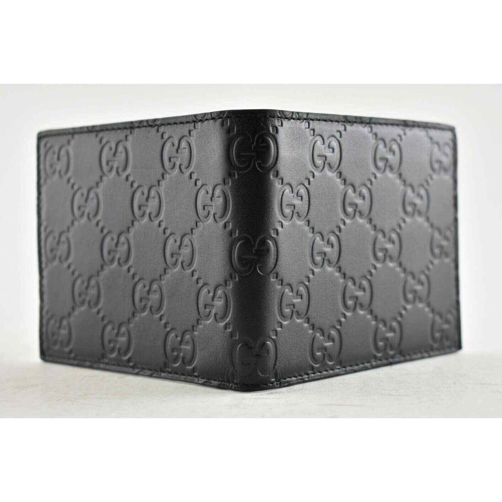 Gucci Gucci Signature Black Leather Card Holder Bifold Wallet Size ONE SIZE - 3 Thumbnail