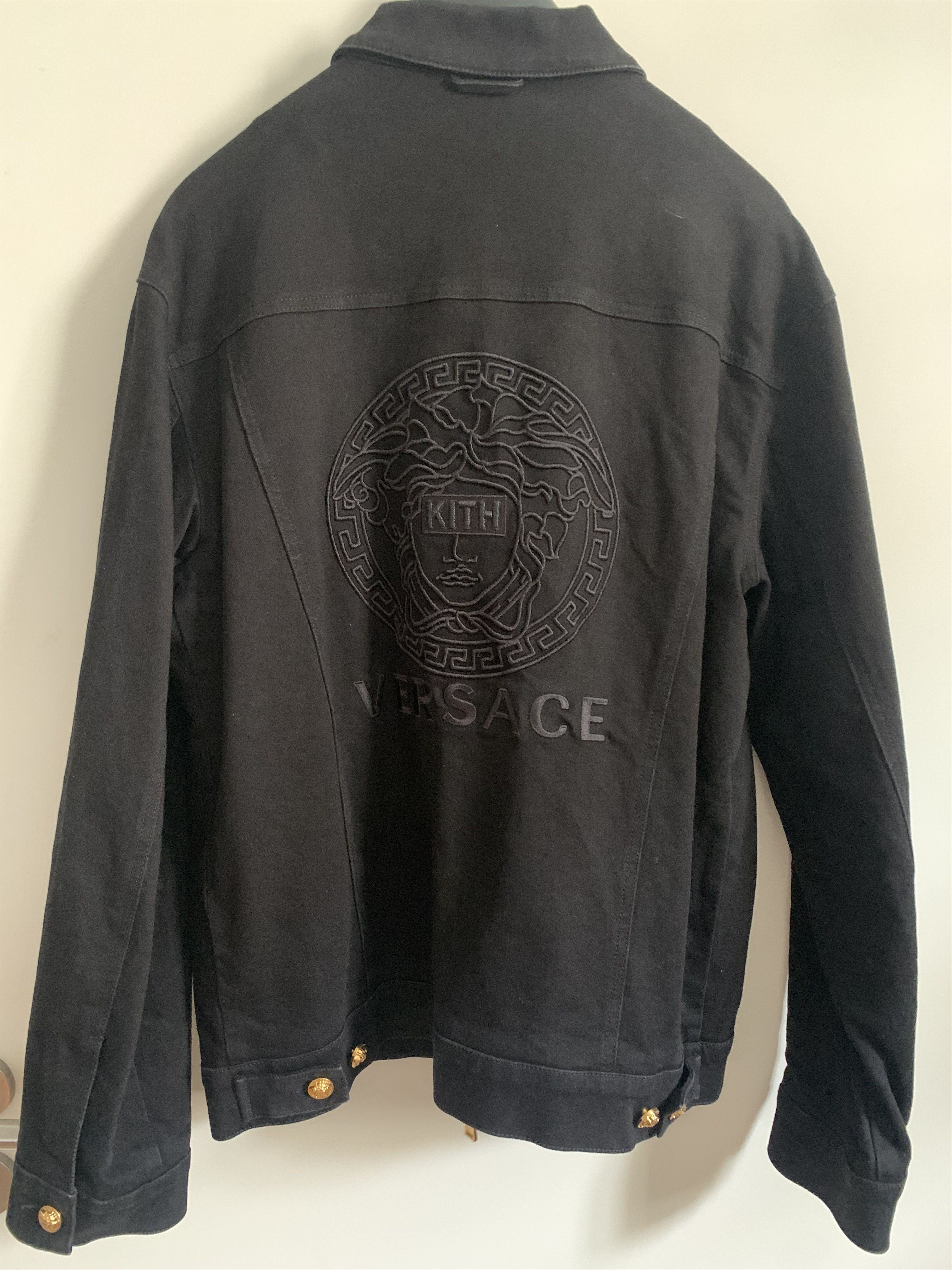 Kith Versace Kith x Versace Medusa Denim Jacket Black Grailed