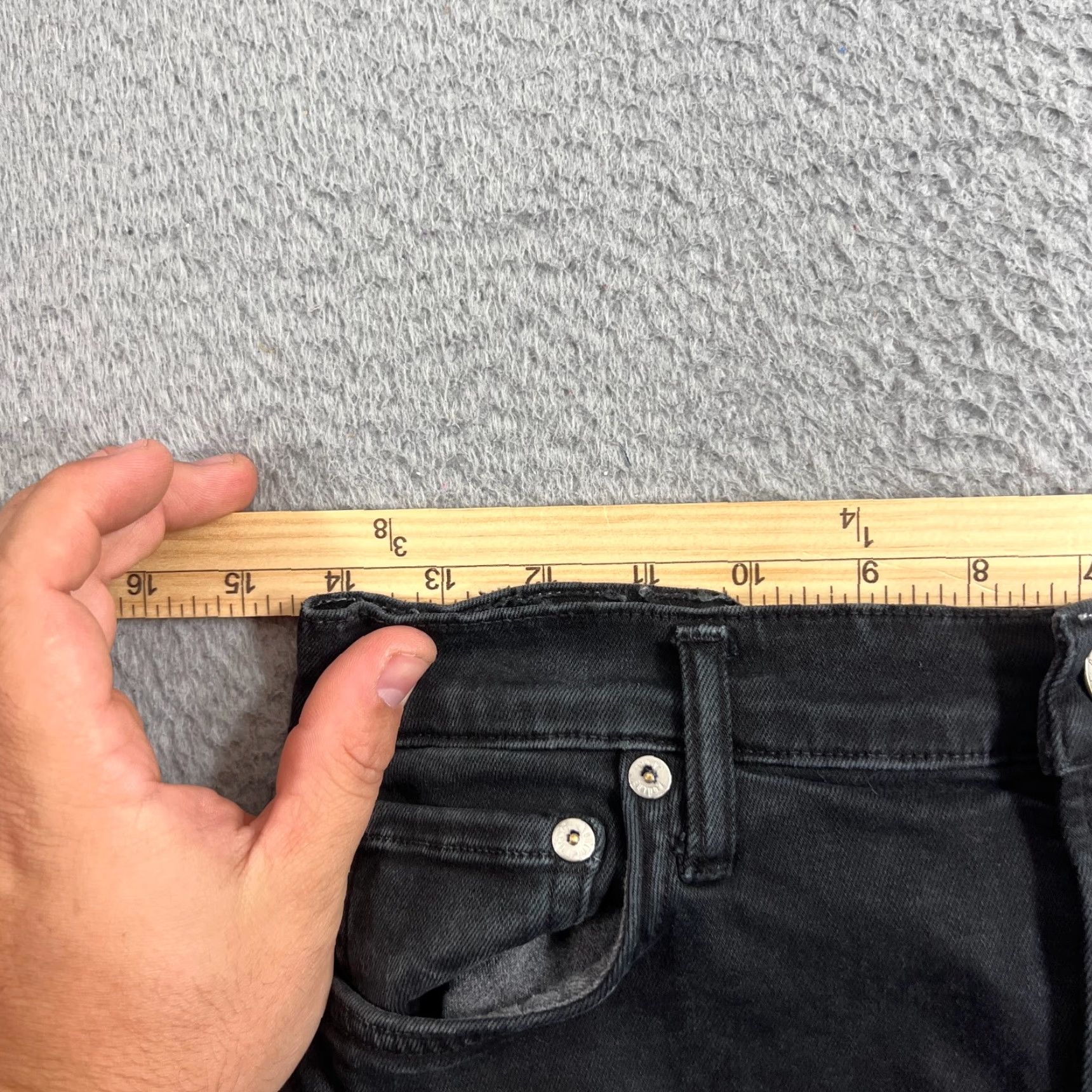 Agolde VINTAGE AGOLDE AG Jeans Womens 28 Skinny Denim Black 2010s Stretch Fit Size 28" / US 6 / IT 42 - 5 Thumbnail