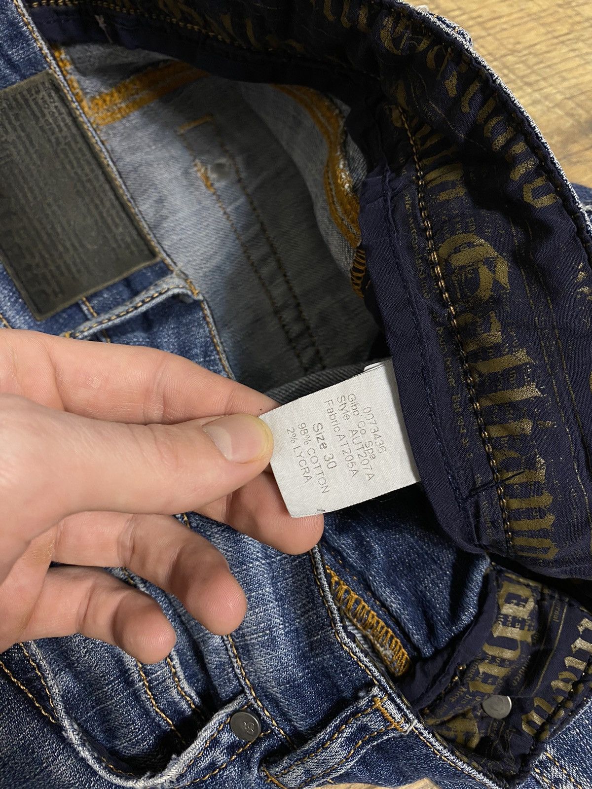 John Galliano John Galliano Denim Pants Gothic Logo Size US 30 / EU 46 - 5 Thumbnail