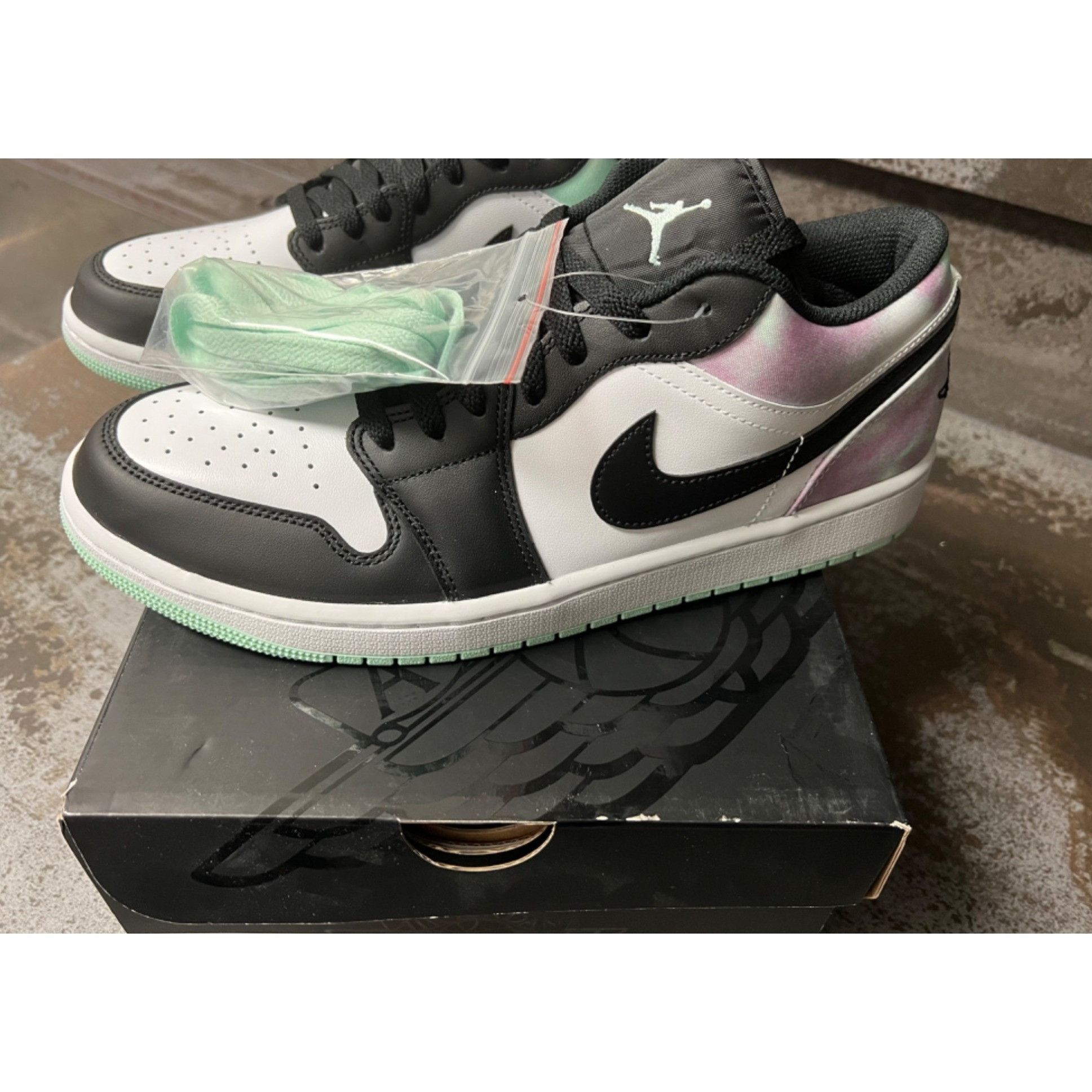 Nike Jordan 1 Low Tie- Dye Pastel Green Size 10.5- DM1199-100 Size US 10.5 / EU 43-44 - 8 Thumbnail