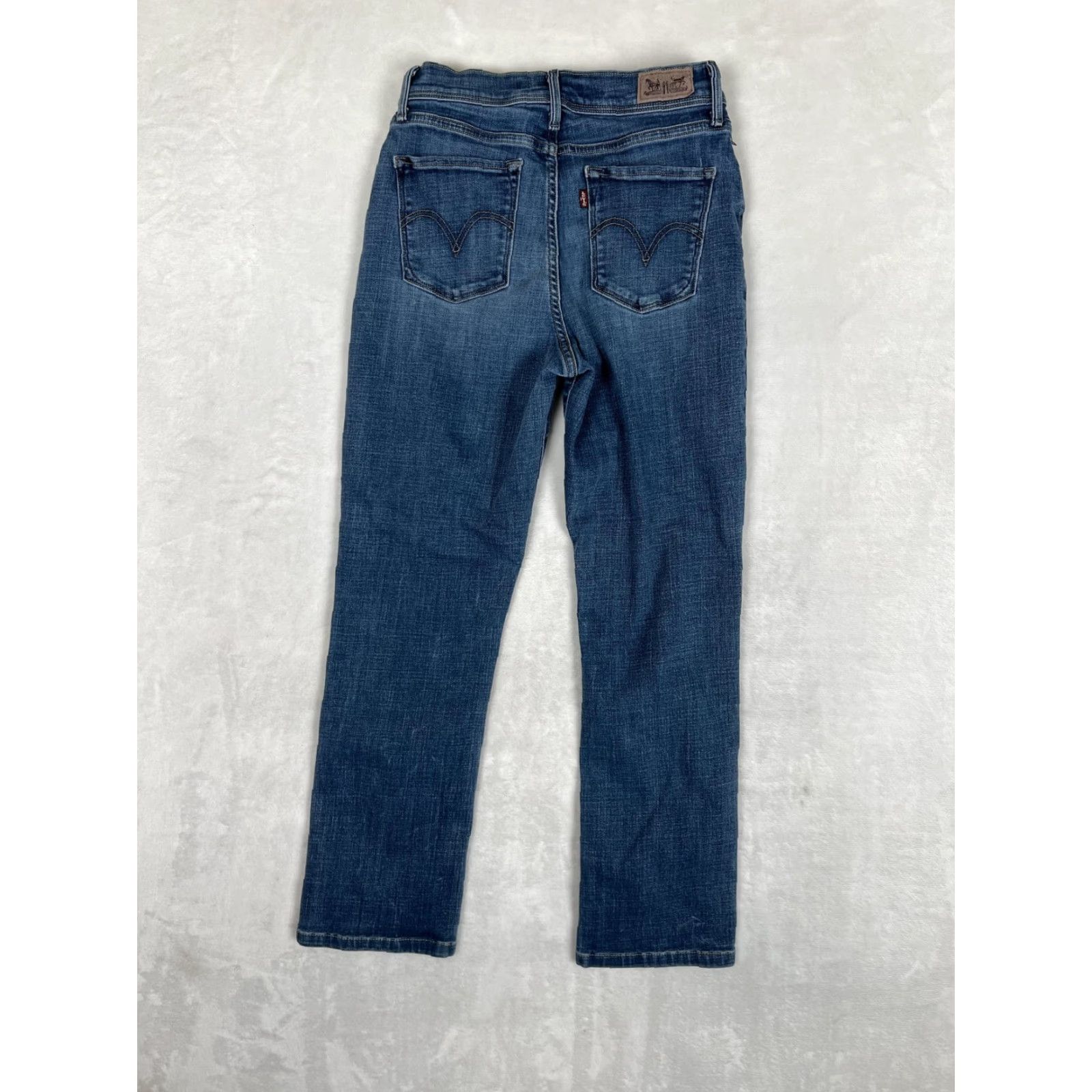 Levi's Levi's Perfectly Slimming 512 Straight Leg Jeans Womens 4 27x32 Blue Denim Size 27" / US 4 / IT 40 - 6 Thumbnail