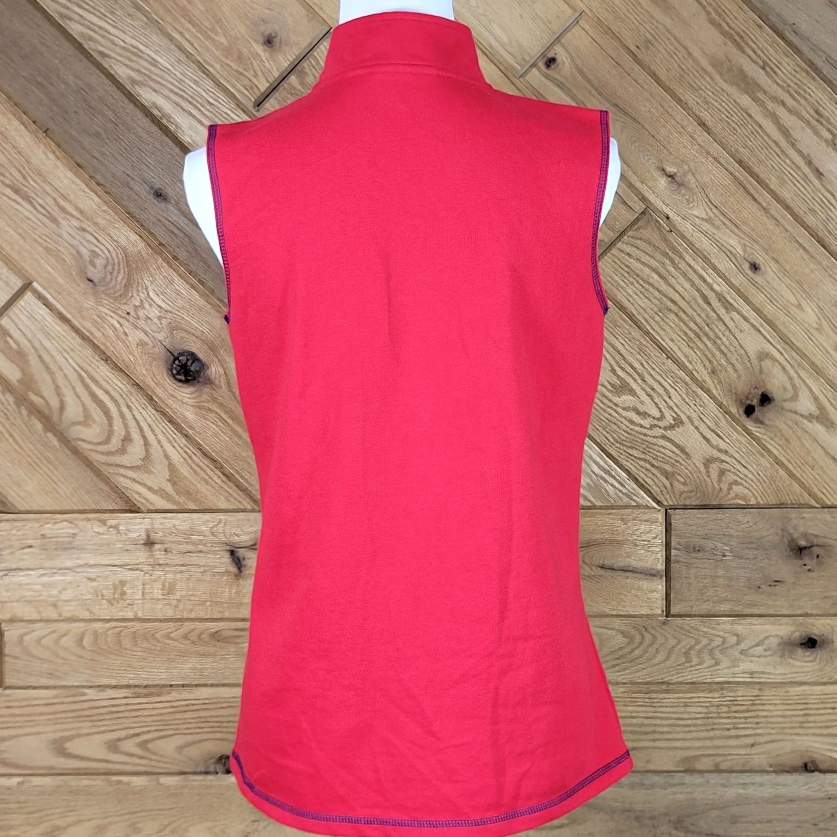 Quacker Factory Quacker Factory Vest Womens Size XS Red Full Zip Rhinestone Embellished Top Size XS / US 0-2 / IT 36-38 - 4 Thumbnail