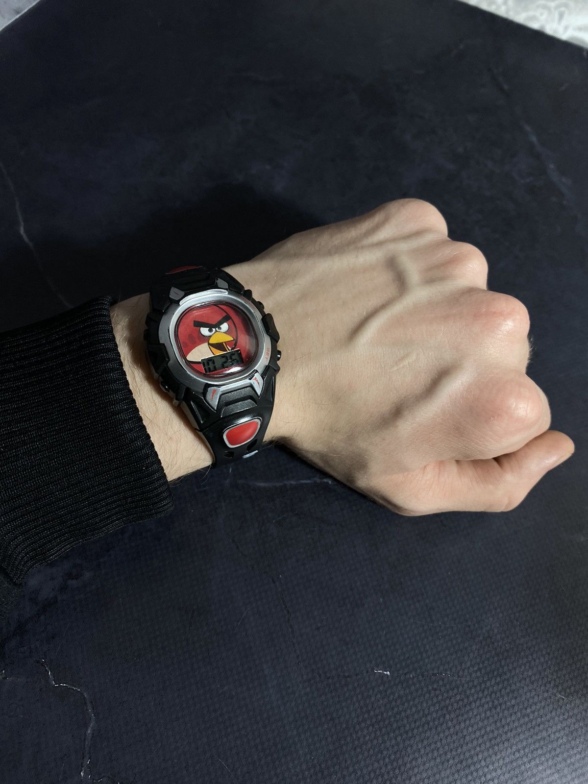 Vintage Angry Birds Digital Watch Black Red Strap Japanese Brand Size ONE SIZE - 2 Thumbnail