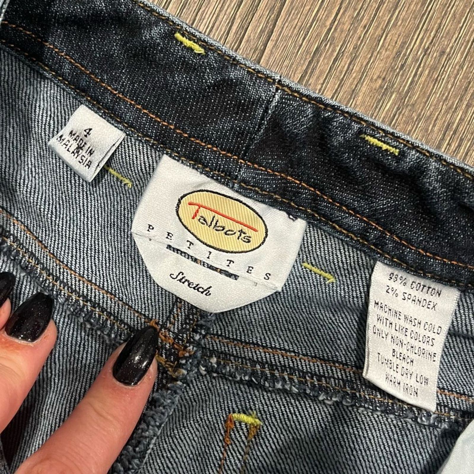 Robert Talbott Talbots Cropped Jeans Roll Hem Denim Stretch Cotton Petite 4 Size 27" / US 4 / IT 40 - 8 Thumbnail