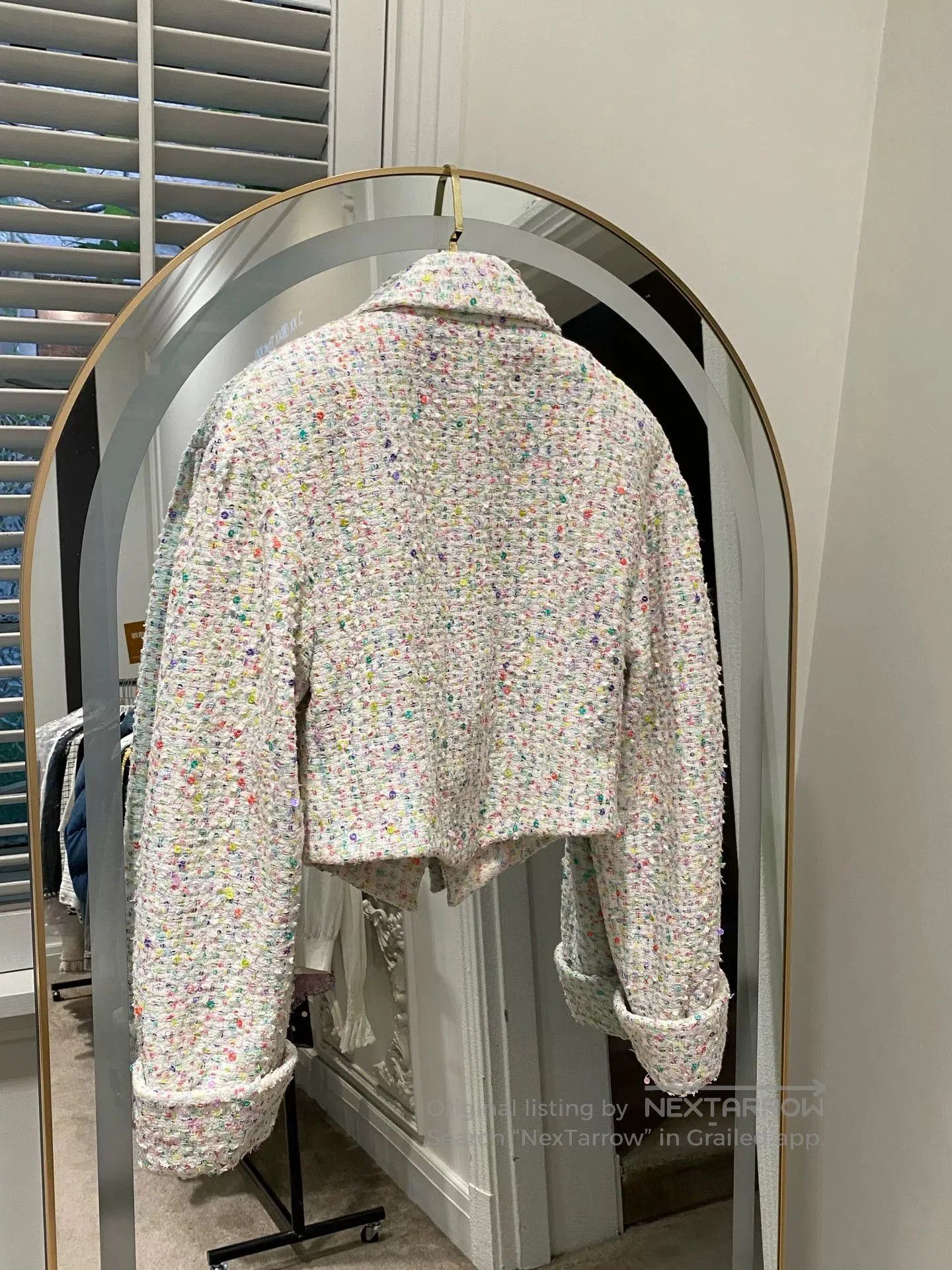 Chanel Chanel 2023 White Tweed Jacket FR38. Size US S / EU 44-46 / 1 - 2 Thumbnail
