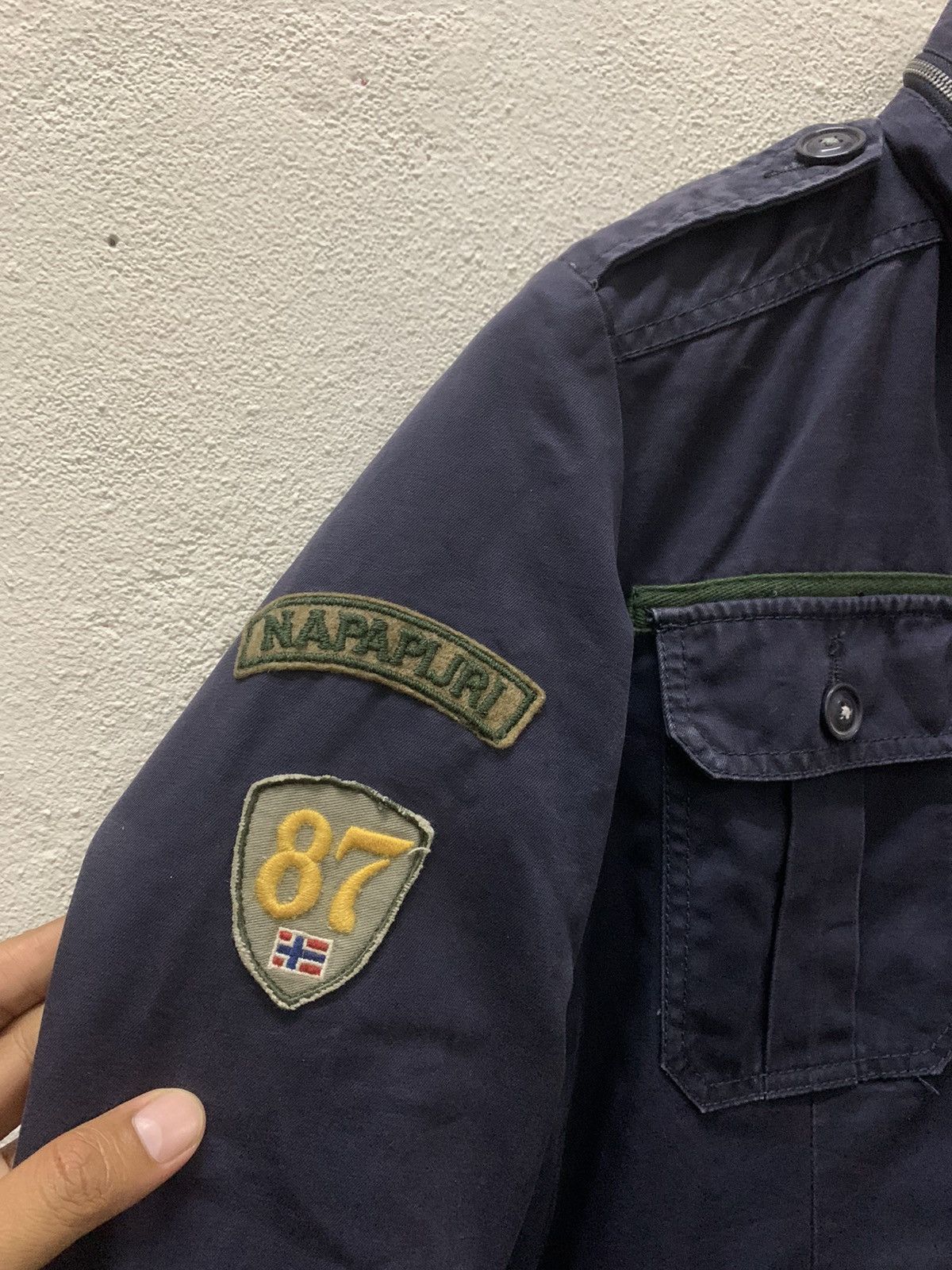 Japanese Brand × Napapijri Napapijri Sun Faded Multipocket Distressed Hooded Jacket Size US M / EU 48-50 / 2 - 8 Thumbnail