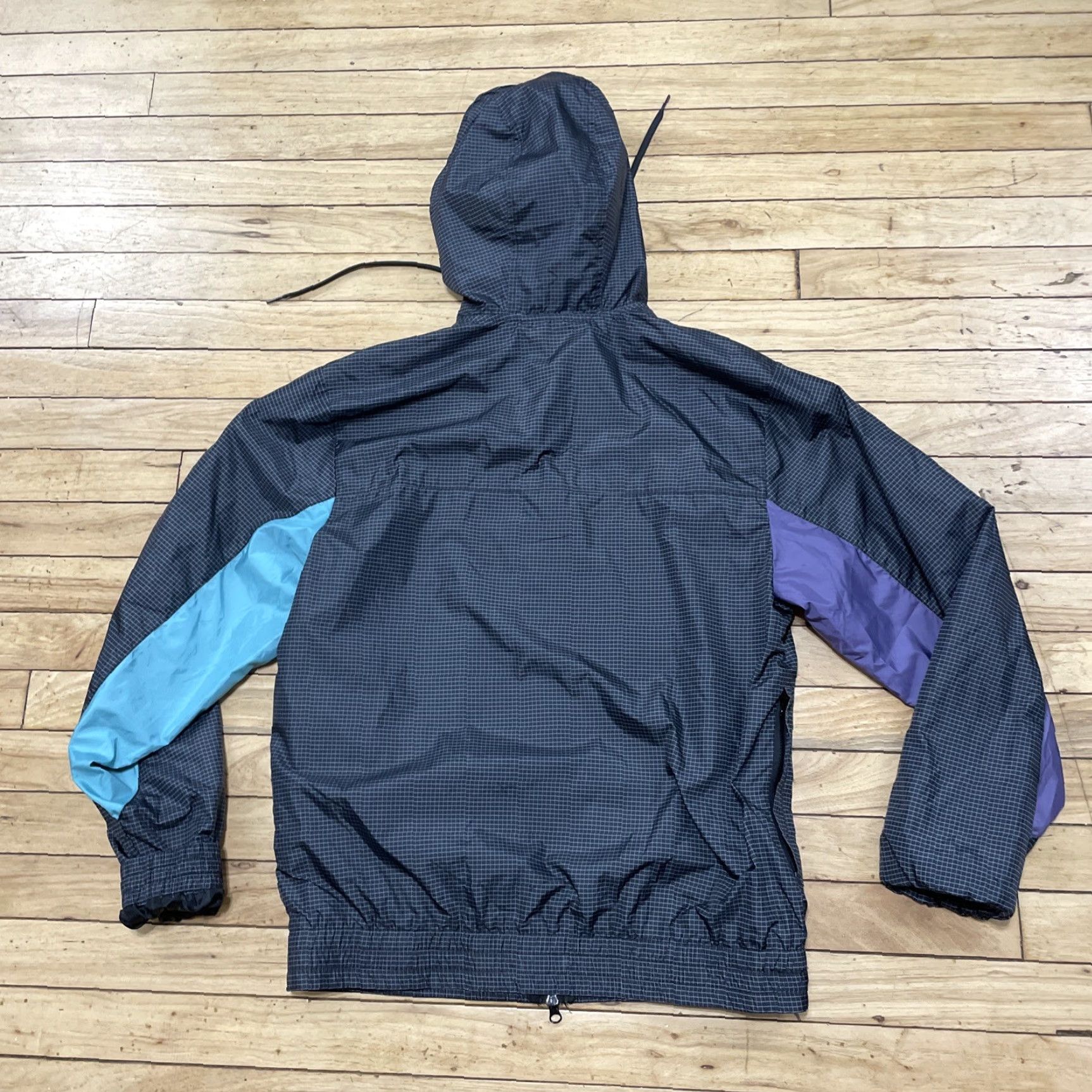 Hurley Hurley Men’s Jacket Windbreaker Hooded Zip Logo Colorblock Weatherproof, Small, Blue, Casual, Regular Fit, Winter Spring Fall, Men’s, Jacket Size US S / EU 44-46 / 1 - 2 Thumbnail