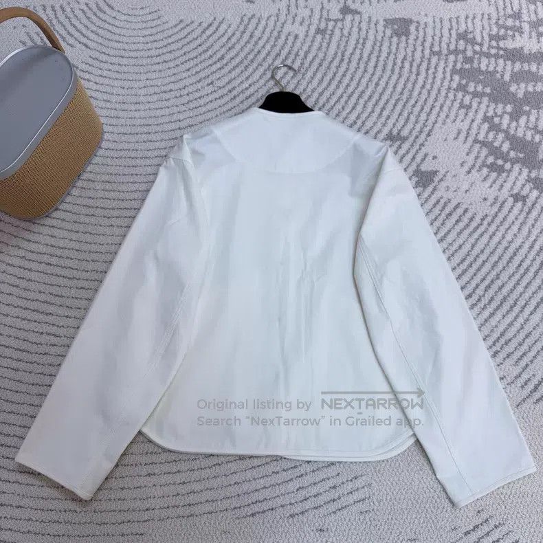 Hermes Hermes White Diamond Pocket Round Neck Jacket Size XS / US 0-2 / IT 36-38 - 3 Thumbnail