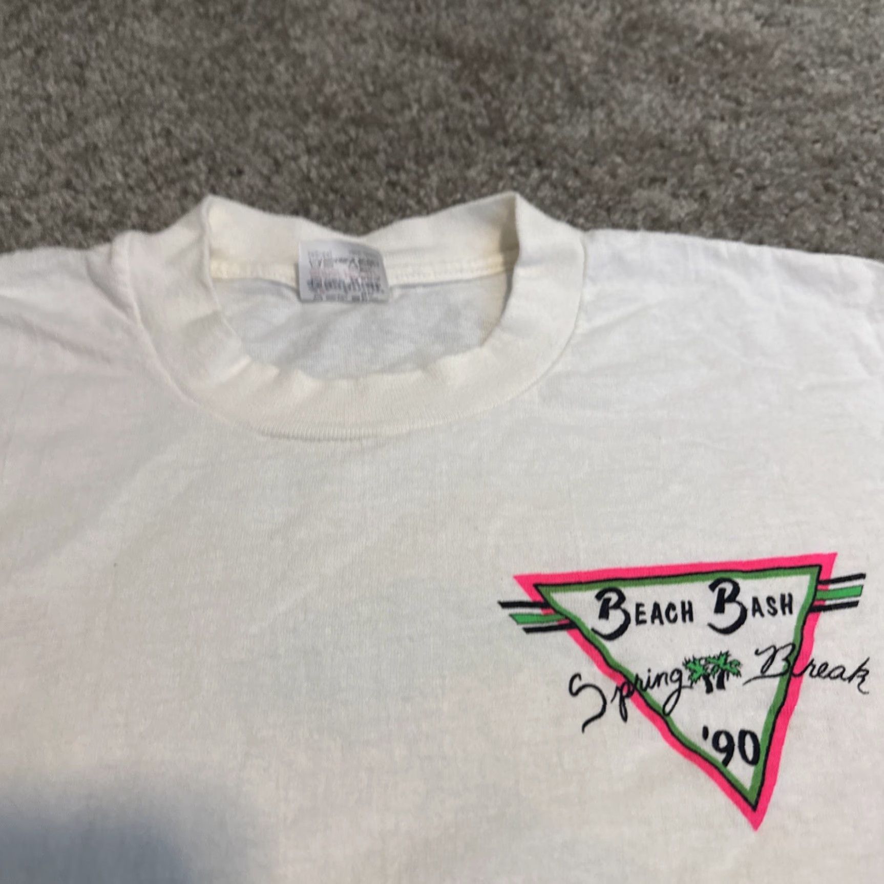 Vintage VINTAGE 1990 Spring Break Beach Bash Surfer White Stedman T-Shirt College Large Mens L Size US L / EU 52-54 / 3 - 4 Thumbnail