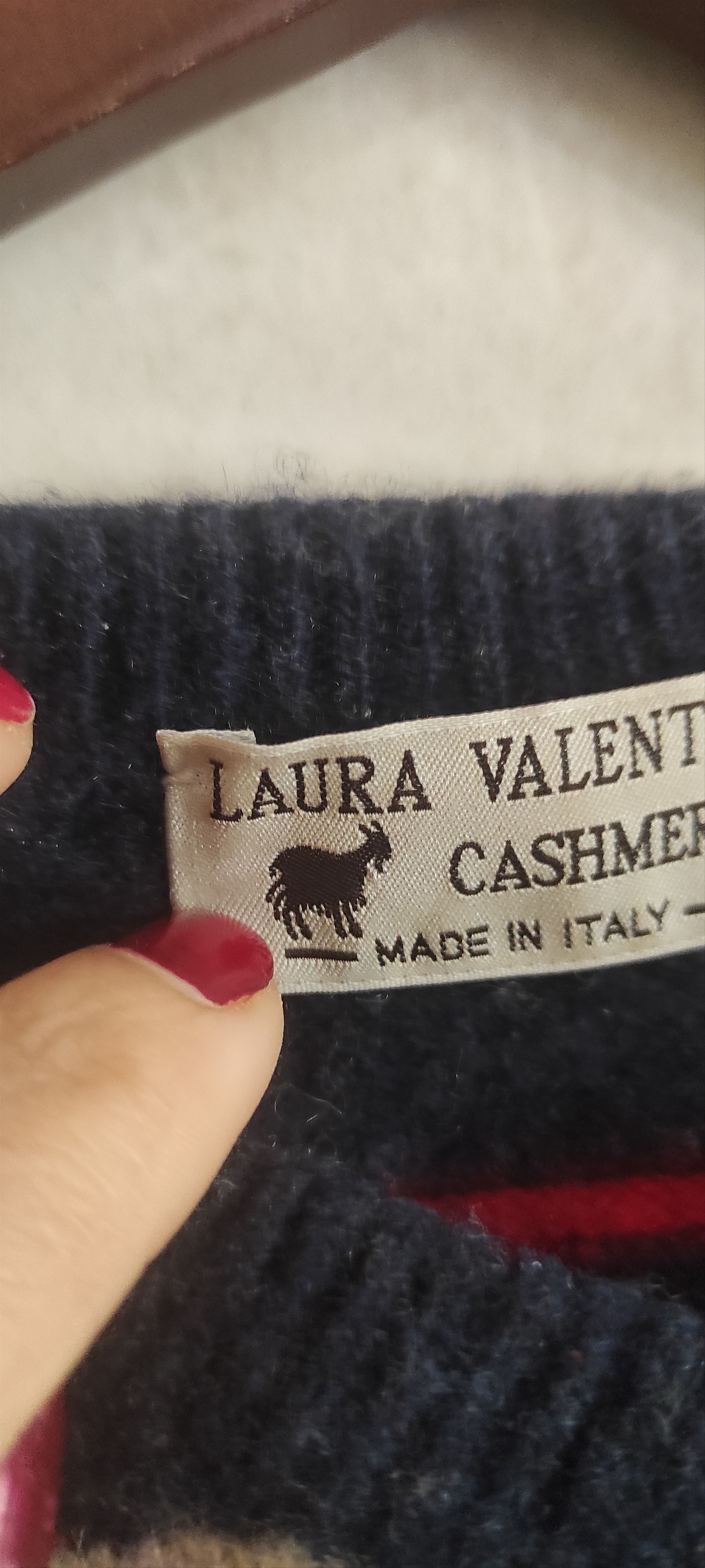 Other Laura Valentini Cashmere Striped Sweater Size M Made Italy Size US M / EU 48-50 / 2 - 12 Thumbnail