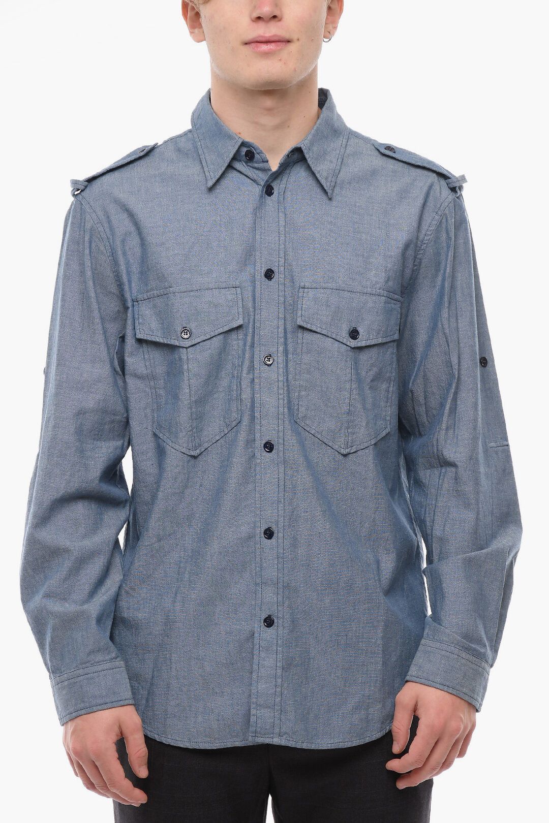 image of Isabel Marant Og1Mm1223 Shirt In Light Blue, Men's (Size Small)