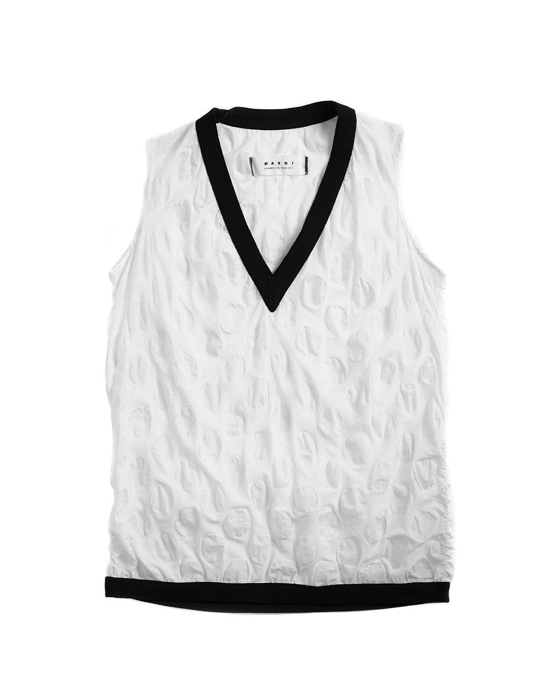 image of Marni Summer Edition 2011 Sleeveless Top in White, Women's (Size Small)