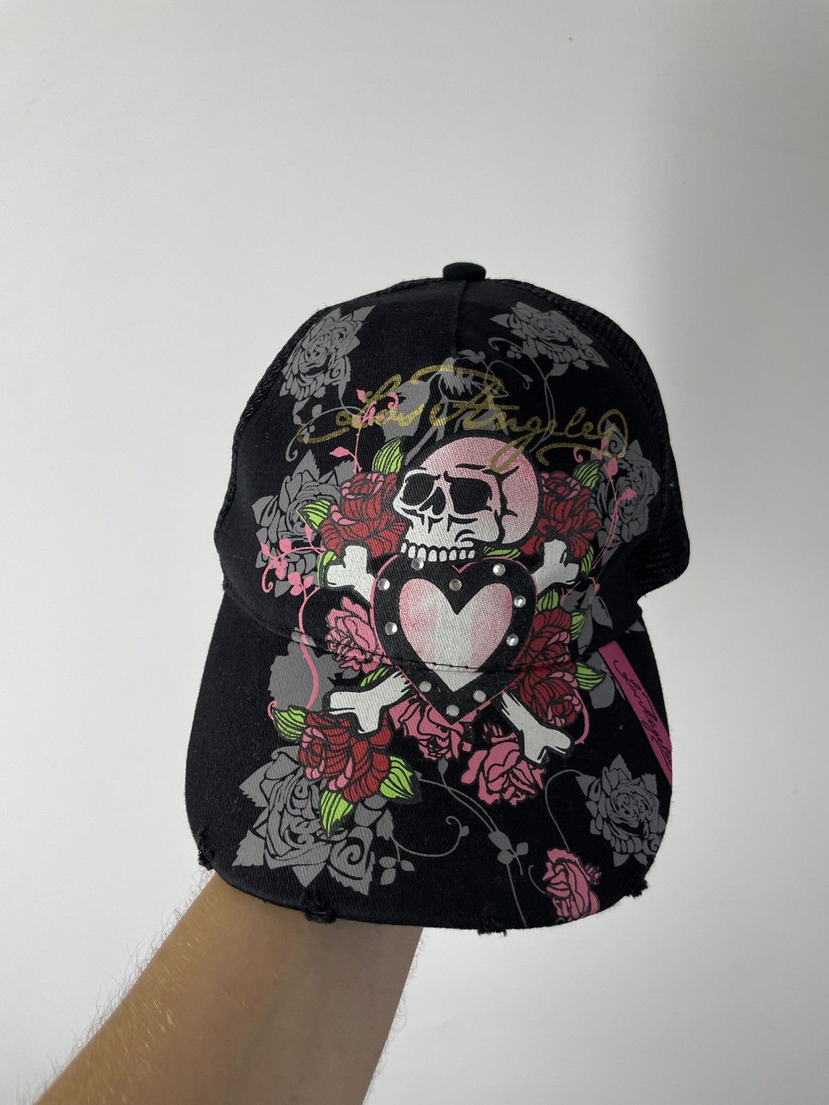Japanese Brand × Vintage Vintage Black y2k cap hat ed hardy style Size ONE SIZE - 1 Thumbnail