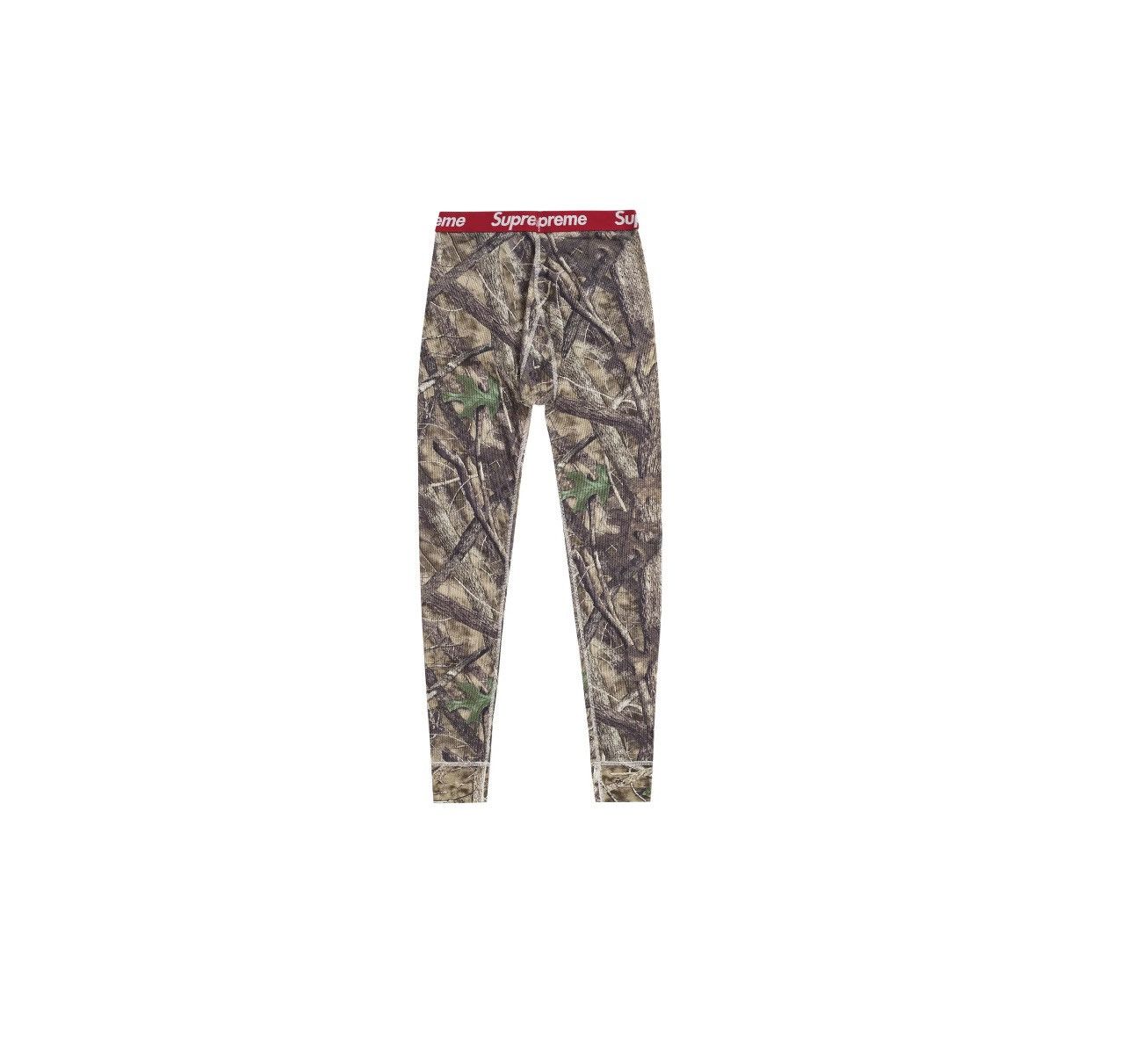 Supreme Hanes Bones Thermal Pants Camo Size: XL