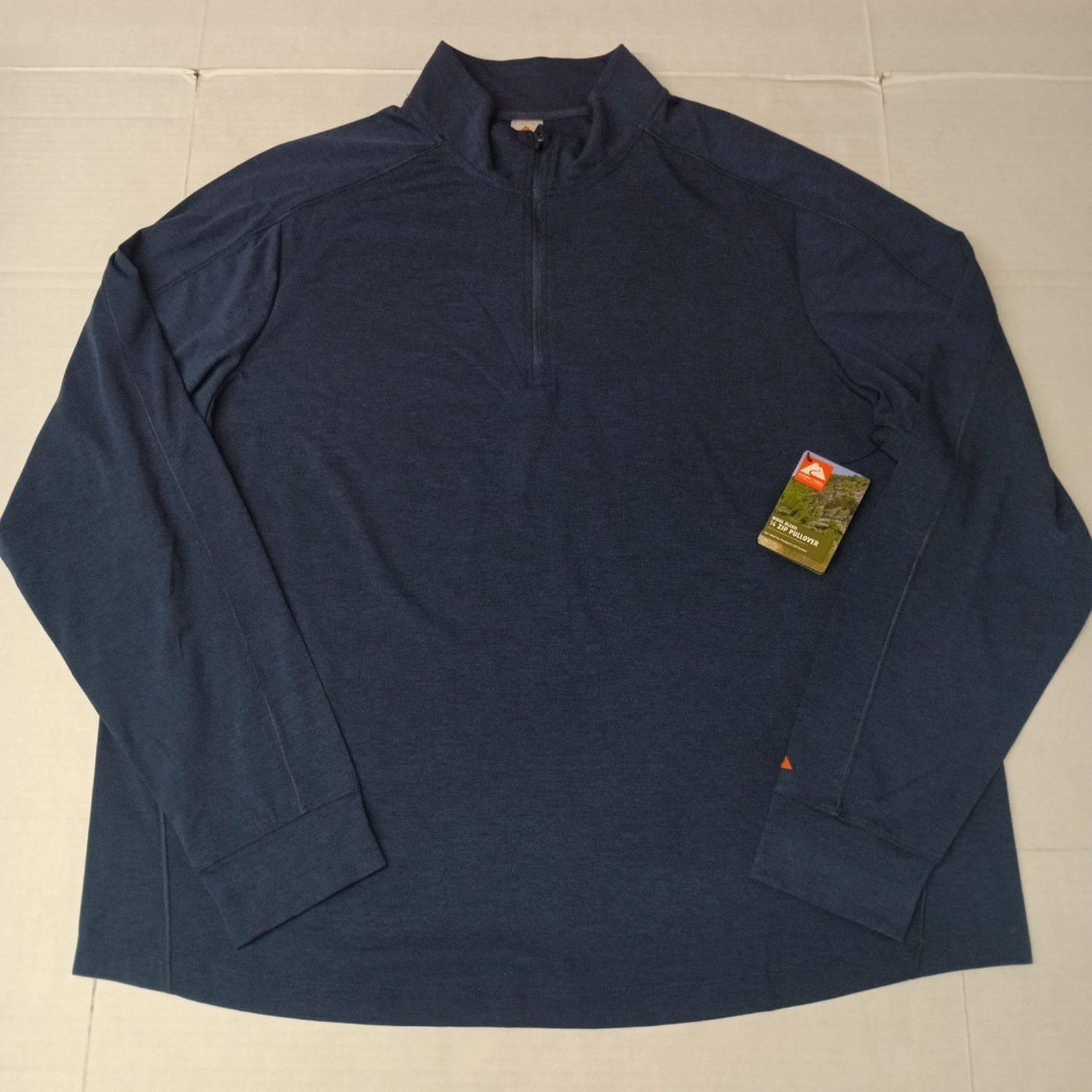 Other Ozark Trail Men's 1/4 Zip Pullover Size 2XL Blue Wool Blend Size US XXL / EU 58 / 5 - 1 Thumbnail