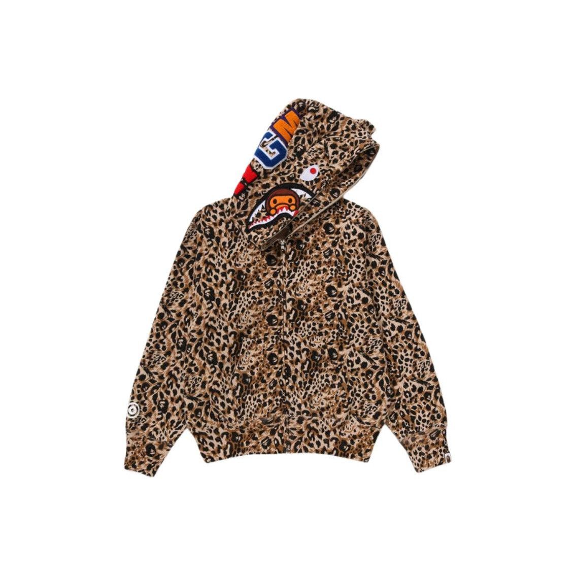 Bape A BATHING APE Leopard Shark Full-Zip Hoodie Size M Size M / US 6-8 / IT 42-44 - 1 Thumbnail