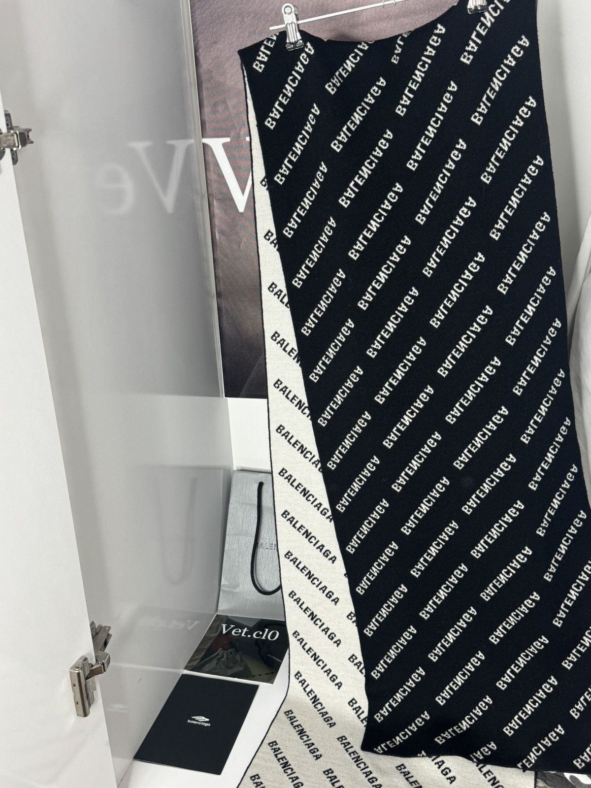 Balenciaga ✅Balenciaga Monogram Logo Scarf Big Size ONE SIZE - 2 Thumbnail