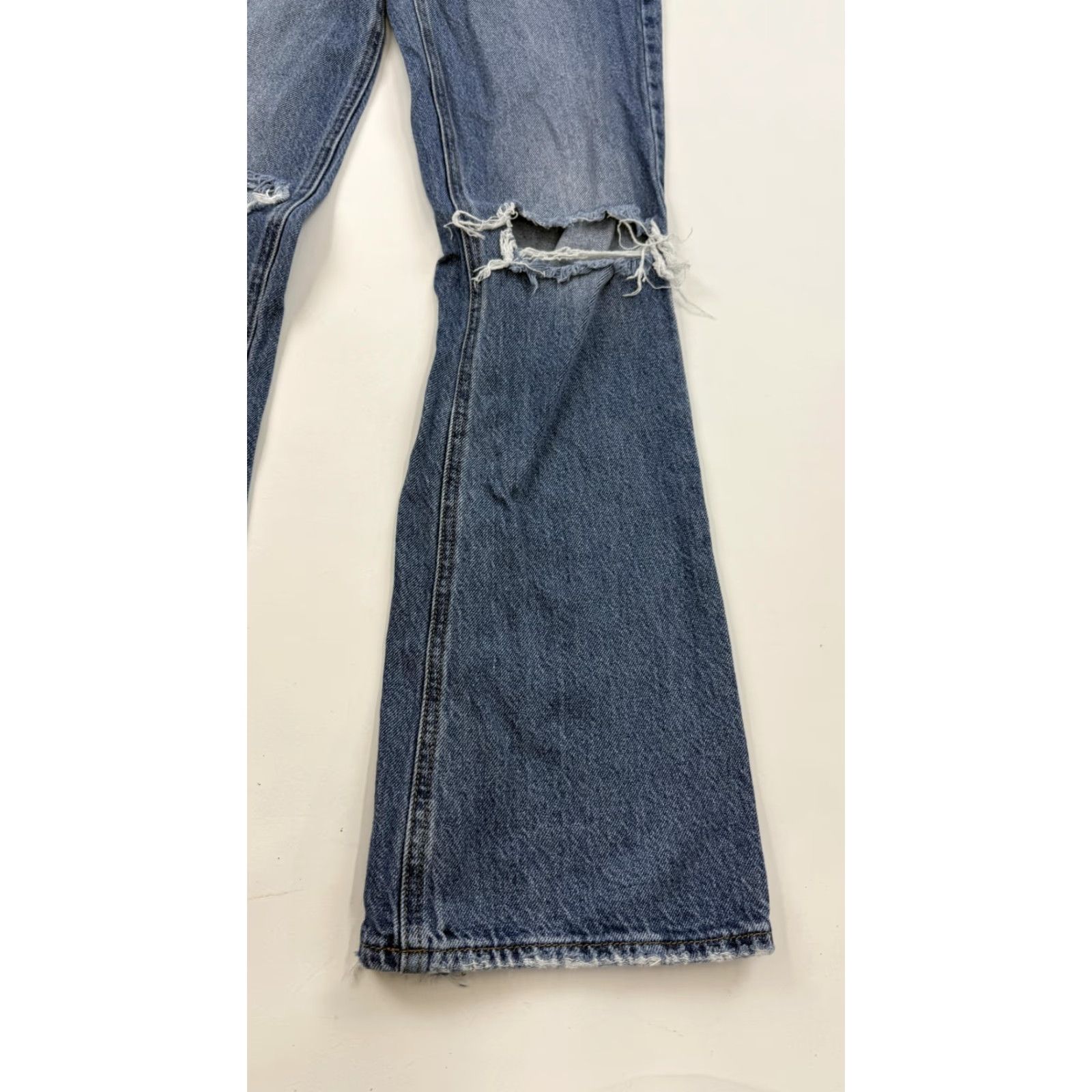 Pacsun Pacsun Jeans Womens 26 Blue High Rise Bootcut Distressed Ripped Denim Flare Size 26" / US 2 / IT 38 - 2 Thumbnail