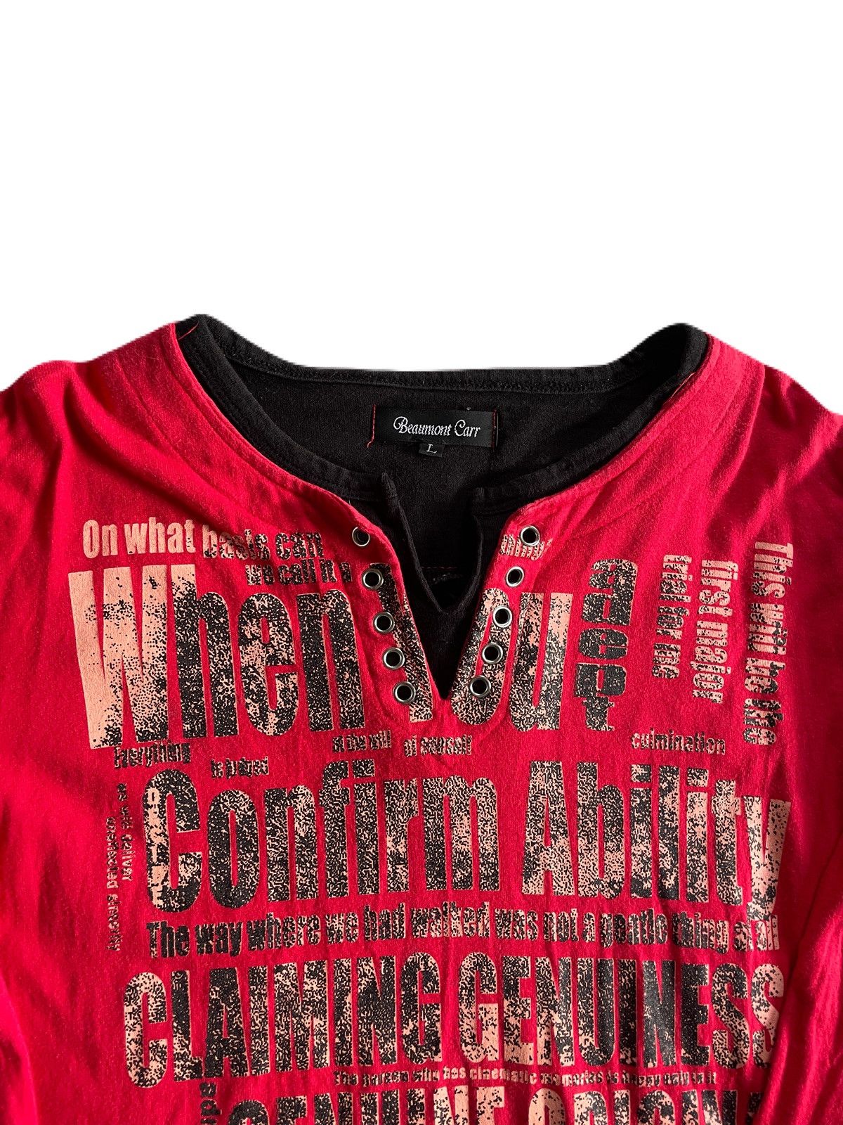 If Six Was Nine 2000s Japanese archive Vkei Layered Poem Long Sleeve Tee Size US M / EU 48-50 / 2 - 5 Thumbnail