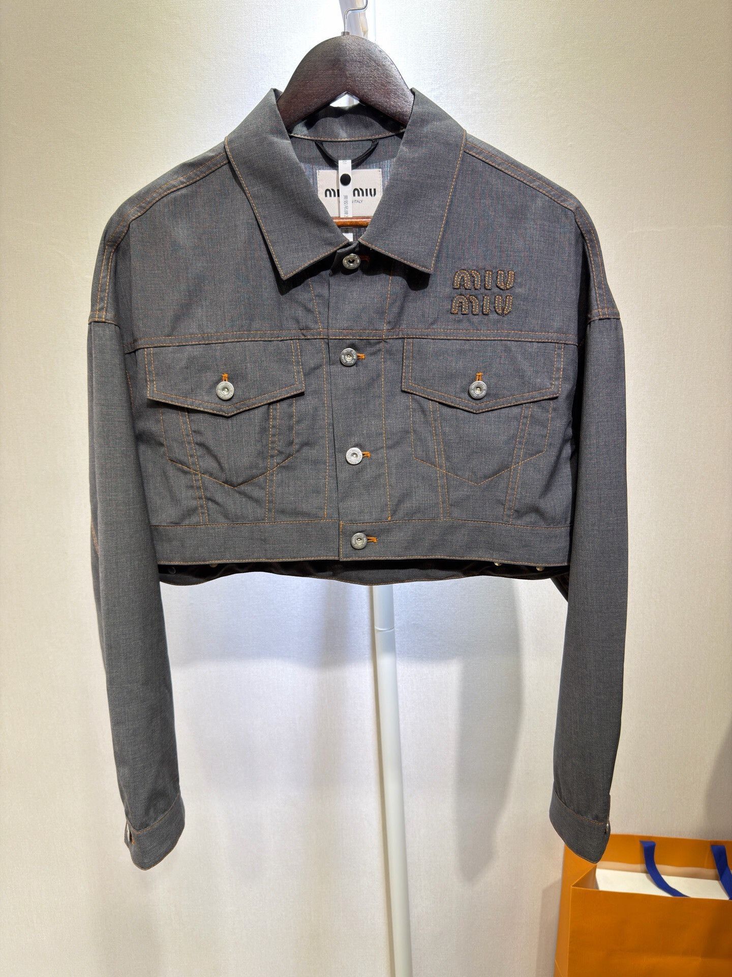 Miu Miu Miu Miu SS23 Long Sleeve Denim Jacket Size XS / US 0-2 / IT 36-38 - 1 Thumbnail