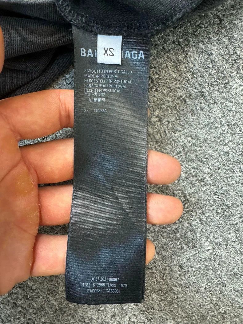 Balenciaga Balenciaga Washed and made old grey barbed logo short sleev Size US XS / EU 42 / 0 - 5 Thumbnail