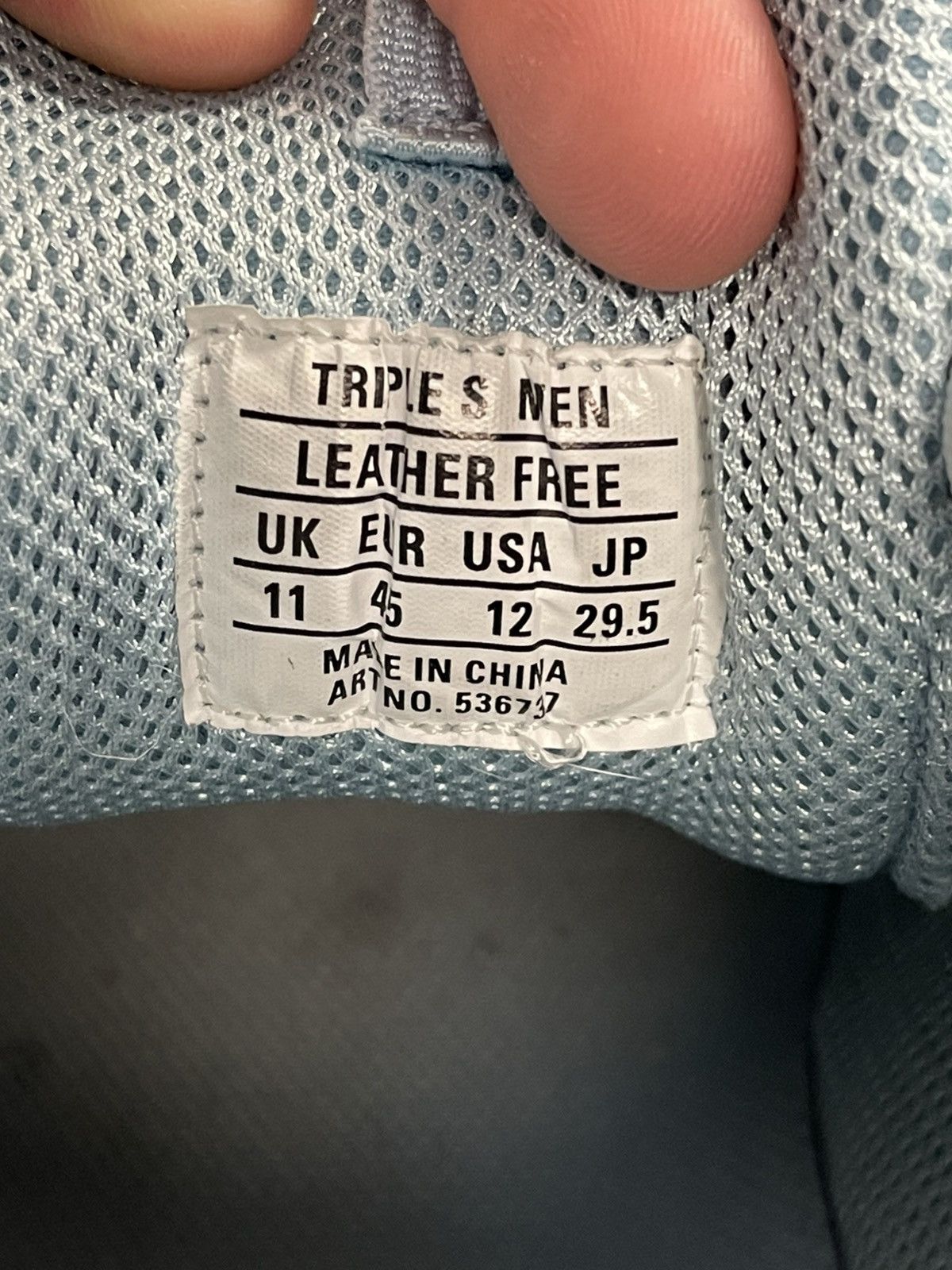 Balenciaga Size 12US/45US - Balenciaga Triple S "Light Blue" Size US 12 / EU 45 - 9 Thumbnail