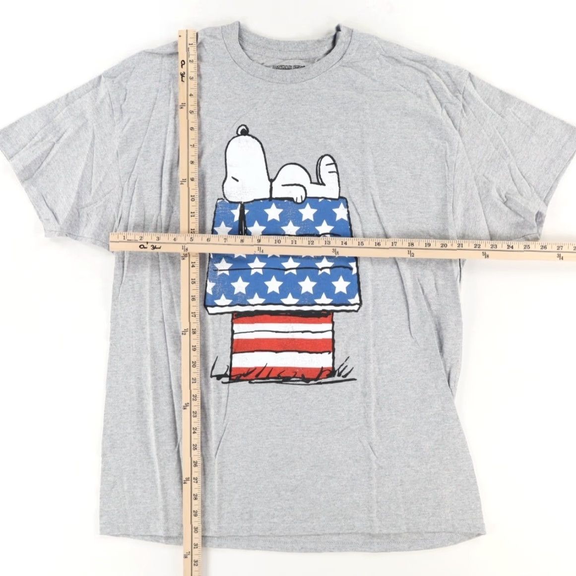 Peanuts Peanuts Snoopy USA Solid T-Shirt Gray Men's XL Size US XL / EU 56 / 4 - 2 Thumbnail