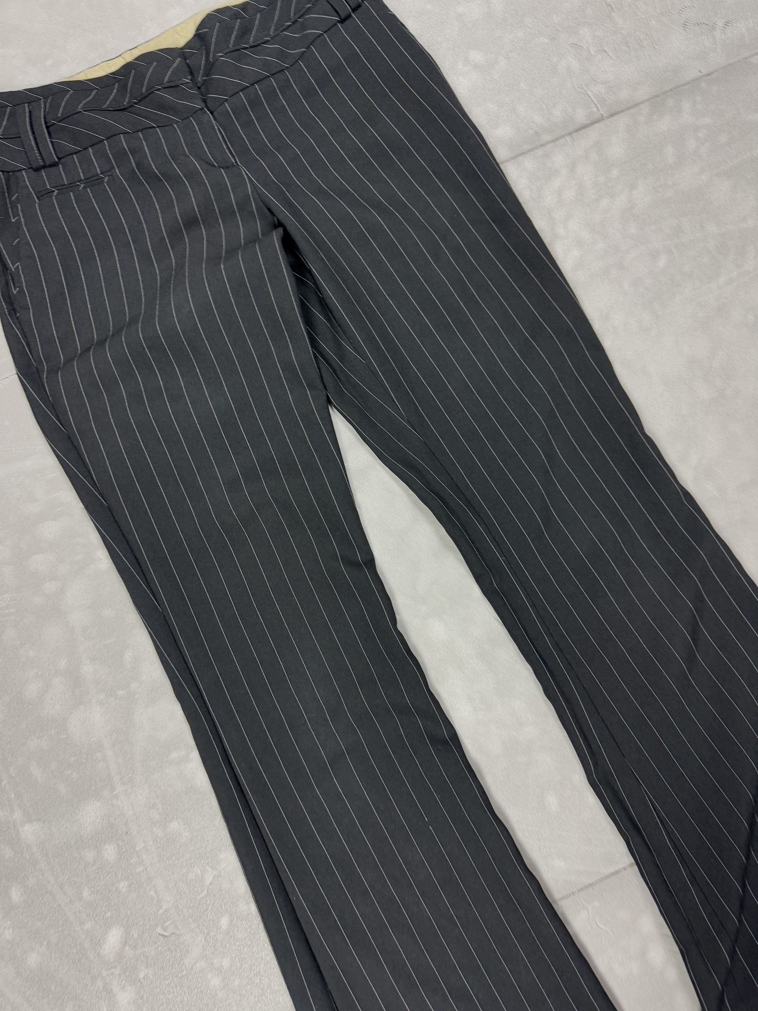 Vintage Vintage striped suit pants flared black retro 90s y2k Size 26" / US 2 / IT 38 - 6 Thumbnail