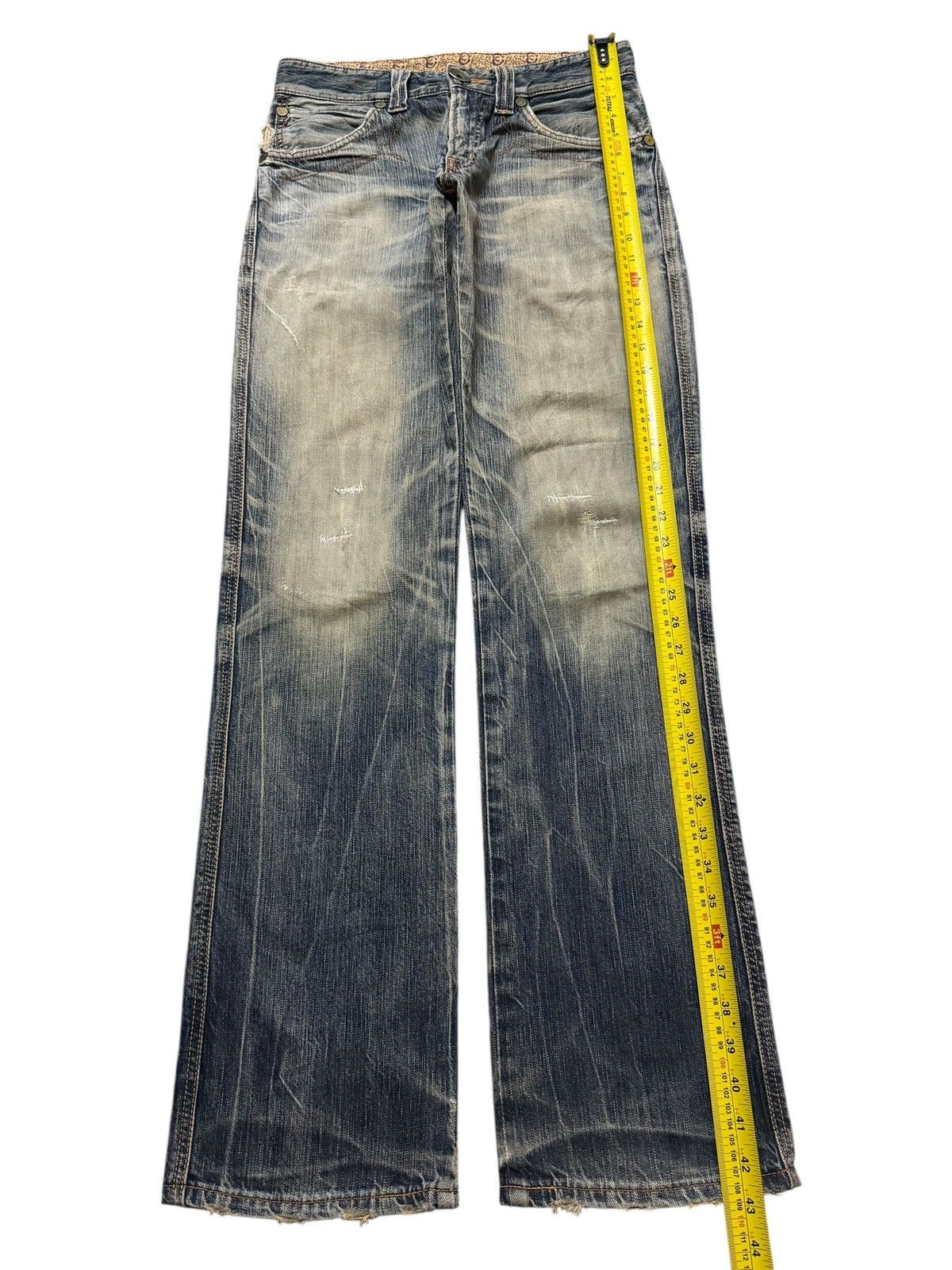 Edwin Vintage 90s Japan Edwin 503 Blue Faded Mud Wash Wide Leg Size US 30 / EU 46 - 10 Thumbnail
