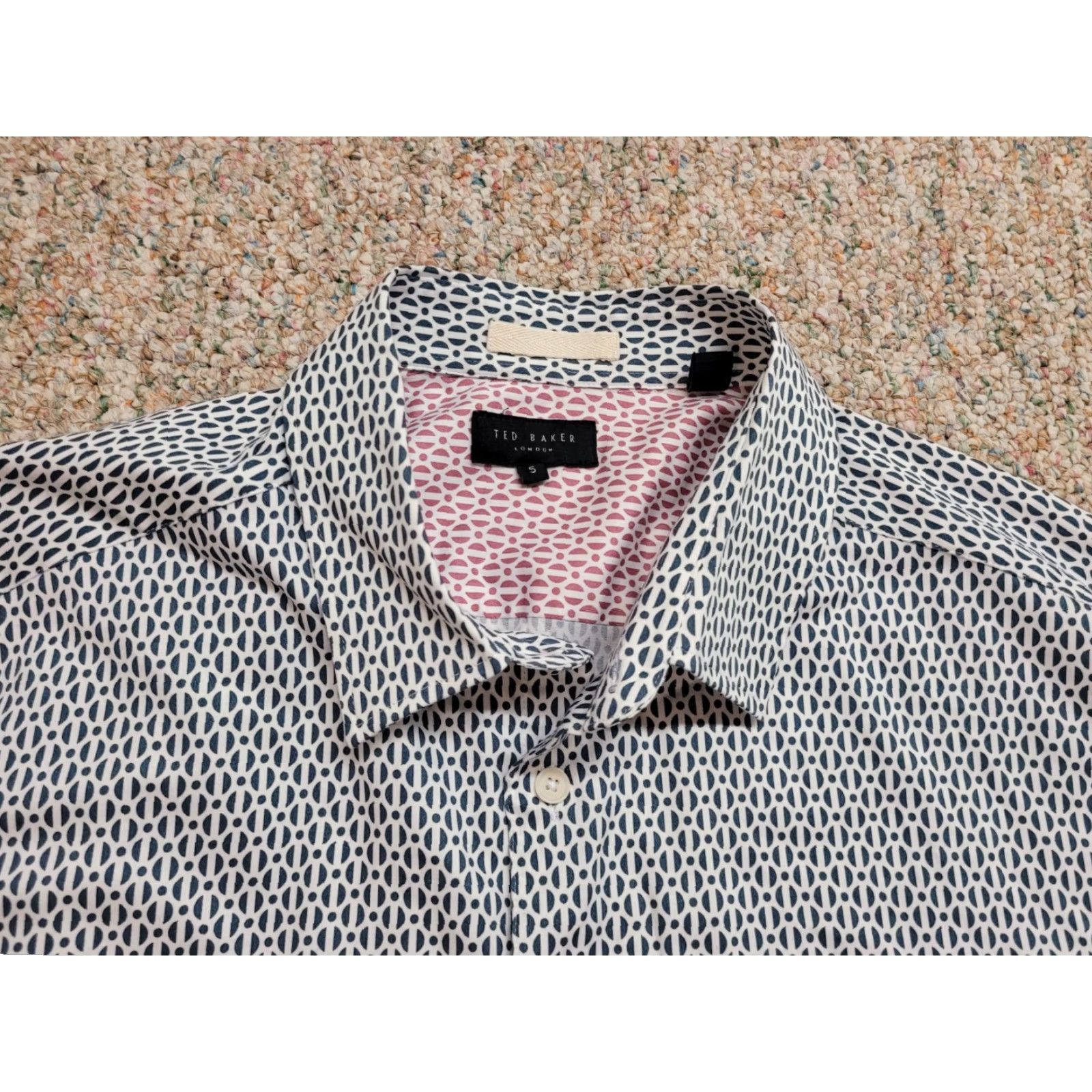 Ted Baker Ted Baker Shirt Mens Large Multi Geometric Abstract Button Up Long Sleeve Size US L / EU 52-54 / 3 - 4 Thumbnail