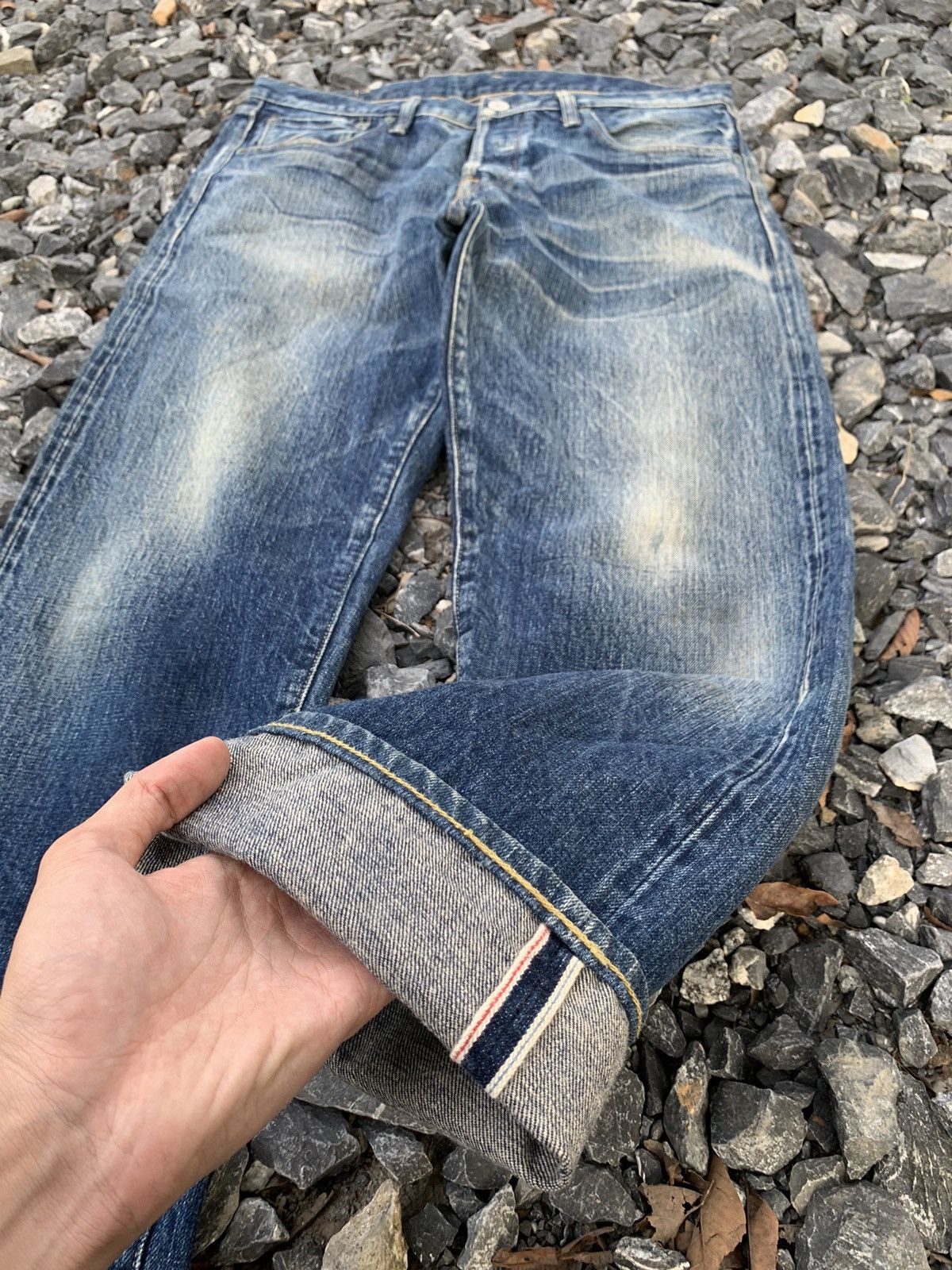 Kapital VINTAGE BURGUS PLUS SELVEDGE JAPANESE FADED DISTRESSED DENIM Size US 32 / EU 48 - 5 Thumbnail